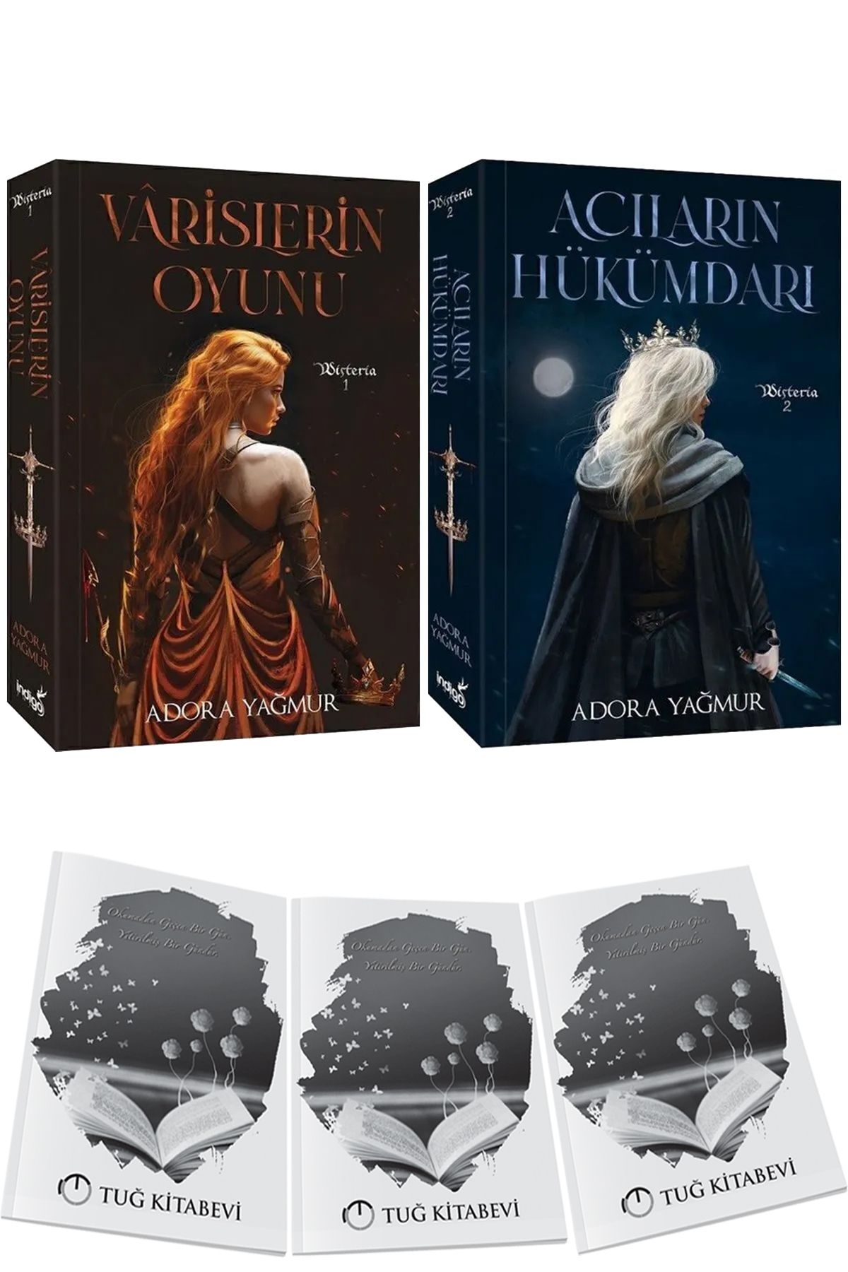 İndigo Kitap Varislerin Oyunu + Acıların Hükümdarı Adora Yağmur 2li Set + Hediyeli