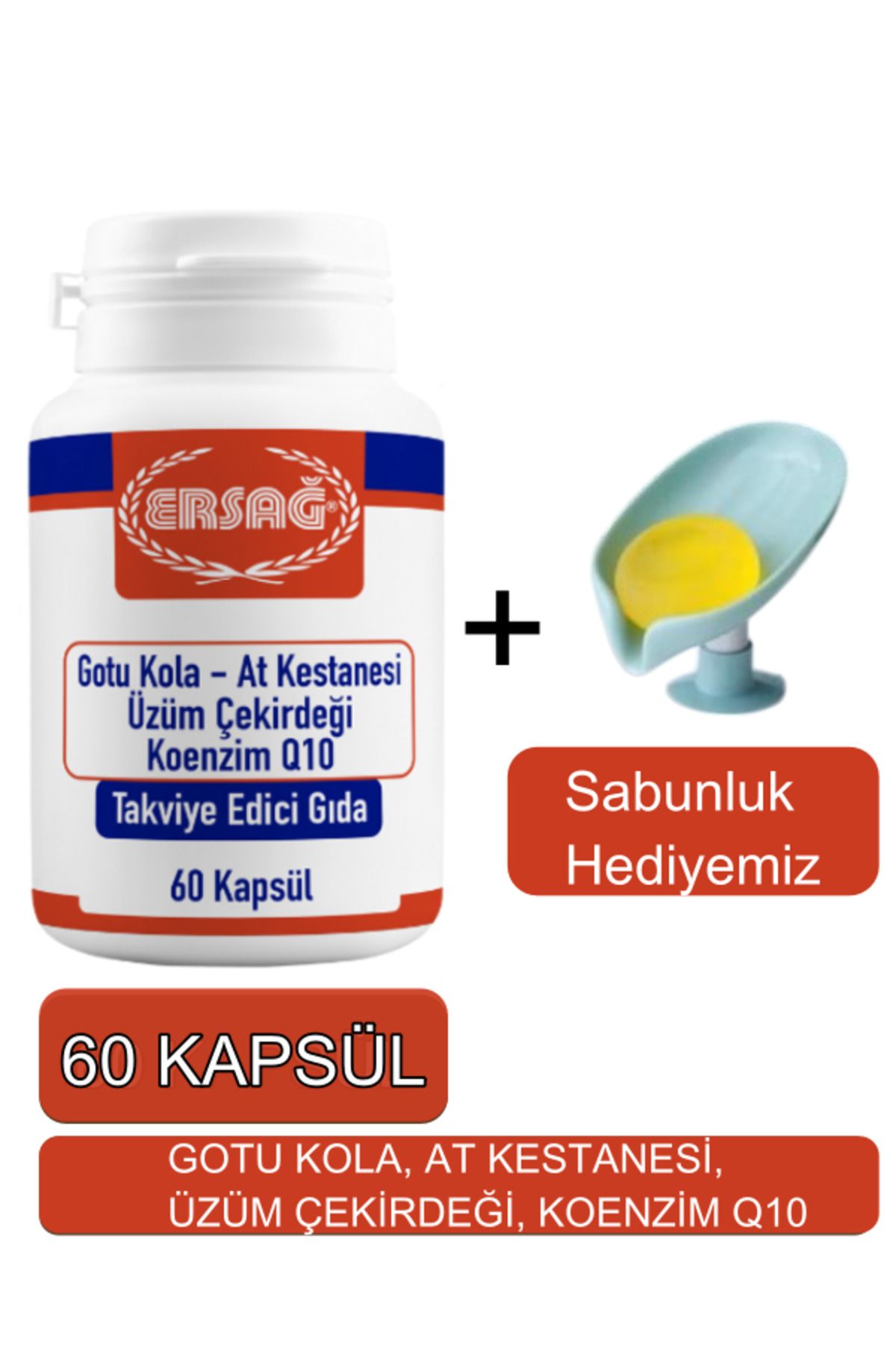 Ersağ Gotu Kola, At Kestanesi Üzüm Çekirdeği Koenzim Q1-