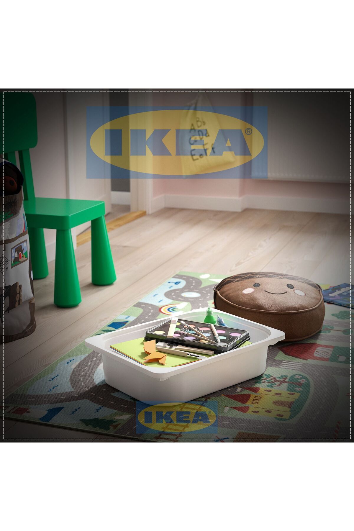 IKEA Trofast Oyuncak Saklama Kutusu, Beyaz, 42x30x10 cm