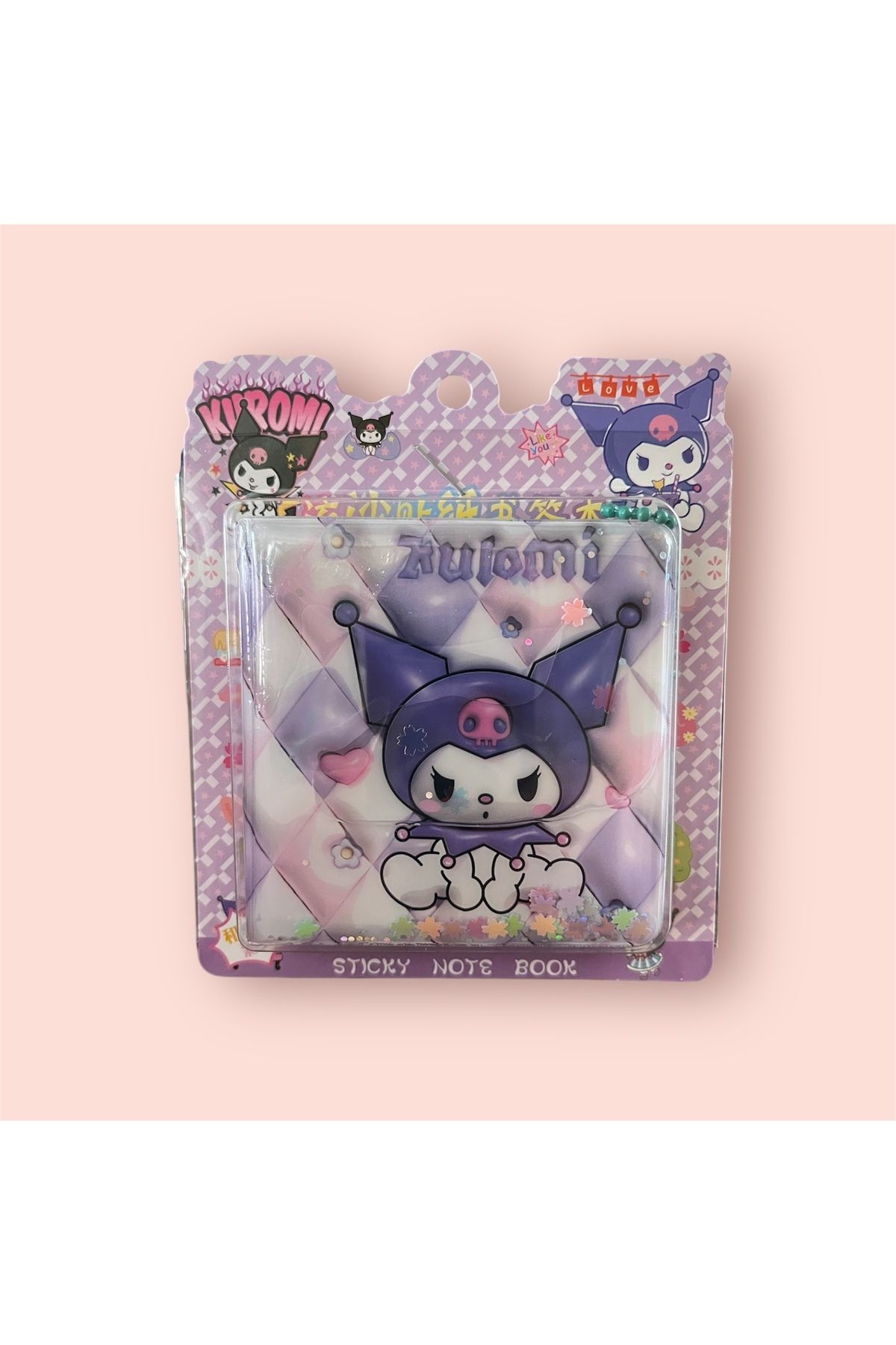 synshop Sanrıo Kuromi Mini Sulu Not Defteri Anahtarlık Hediyelik 1 Adet