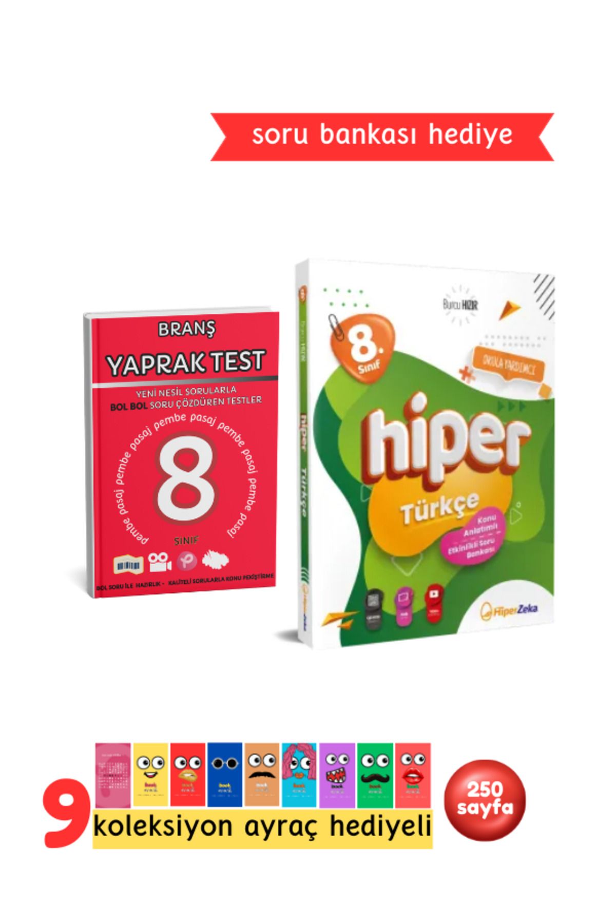 Pembe Yayınevi Hiper Zeka Yayınları 8. Sınıf Hiper Türkçe Konu Anlatımlı - Etkinlikli Soru Bankası