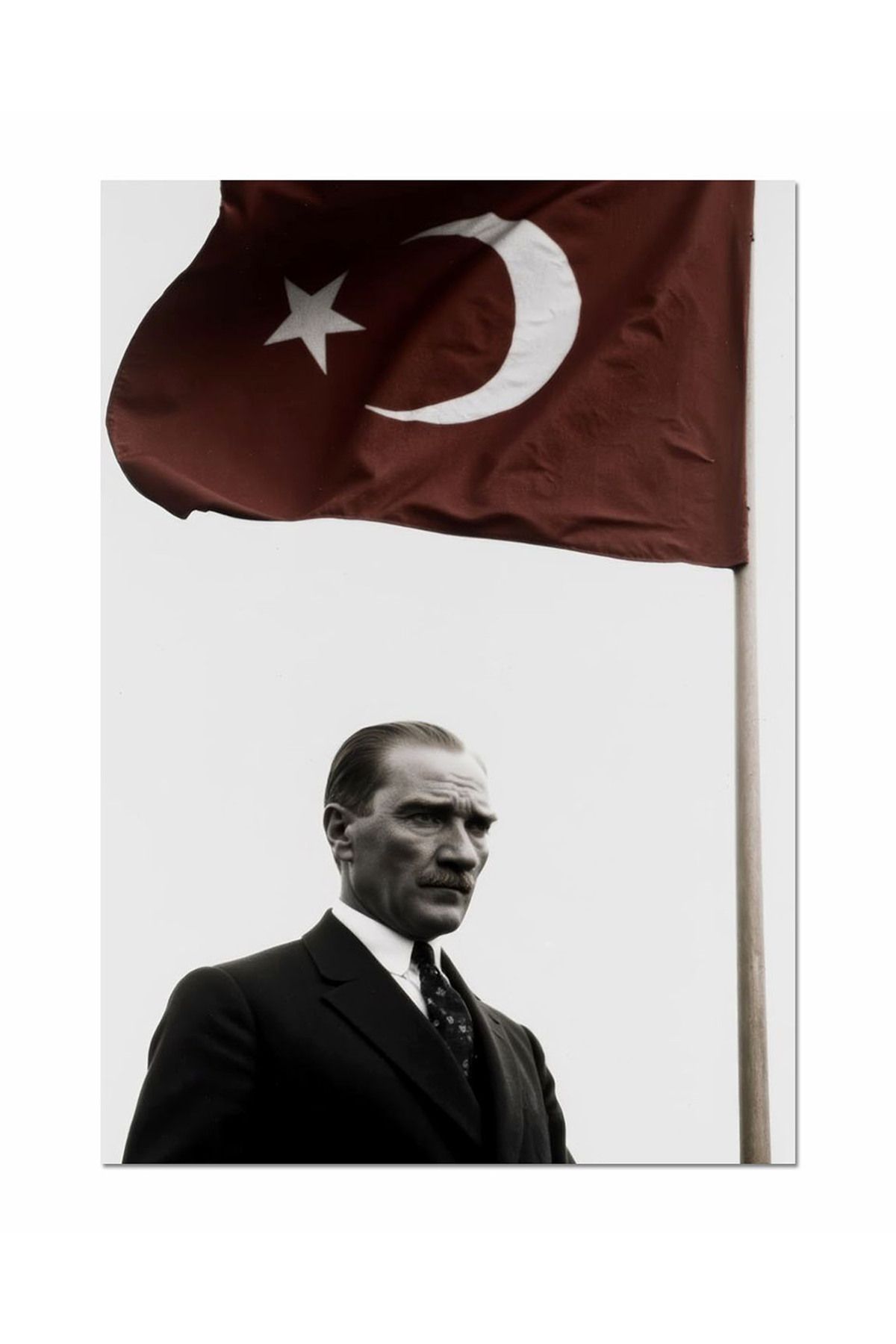 Ayabak Metal Poster Mustafa Kemal ATATÜRK - Dekoratif Metal Poster - Hediyelik Metal Poster