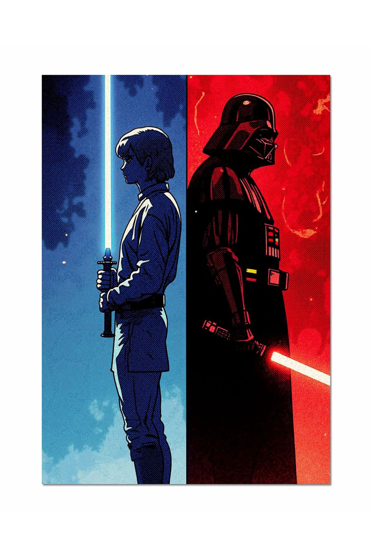 Ayabak Metal Poster Star Wars Skywalker ve Darth Vader - Dekoratif Metal Poster - Hediyelik Metal Poster
