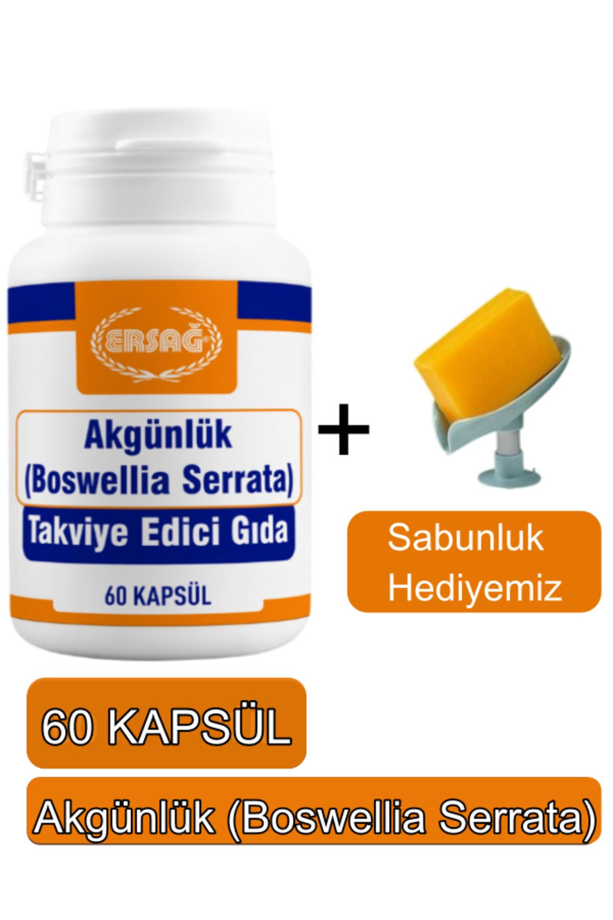 Ersağ Akgünlük (boswellia Serrata) Takviye Edici Gıda - - Sabunluk Hediyemiz 2014-93