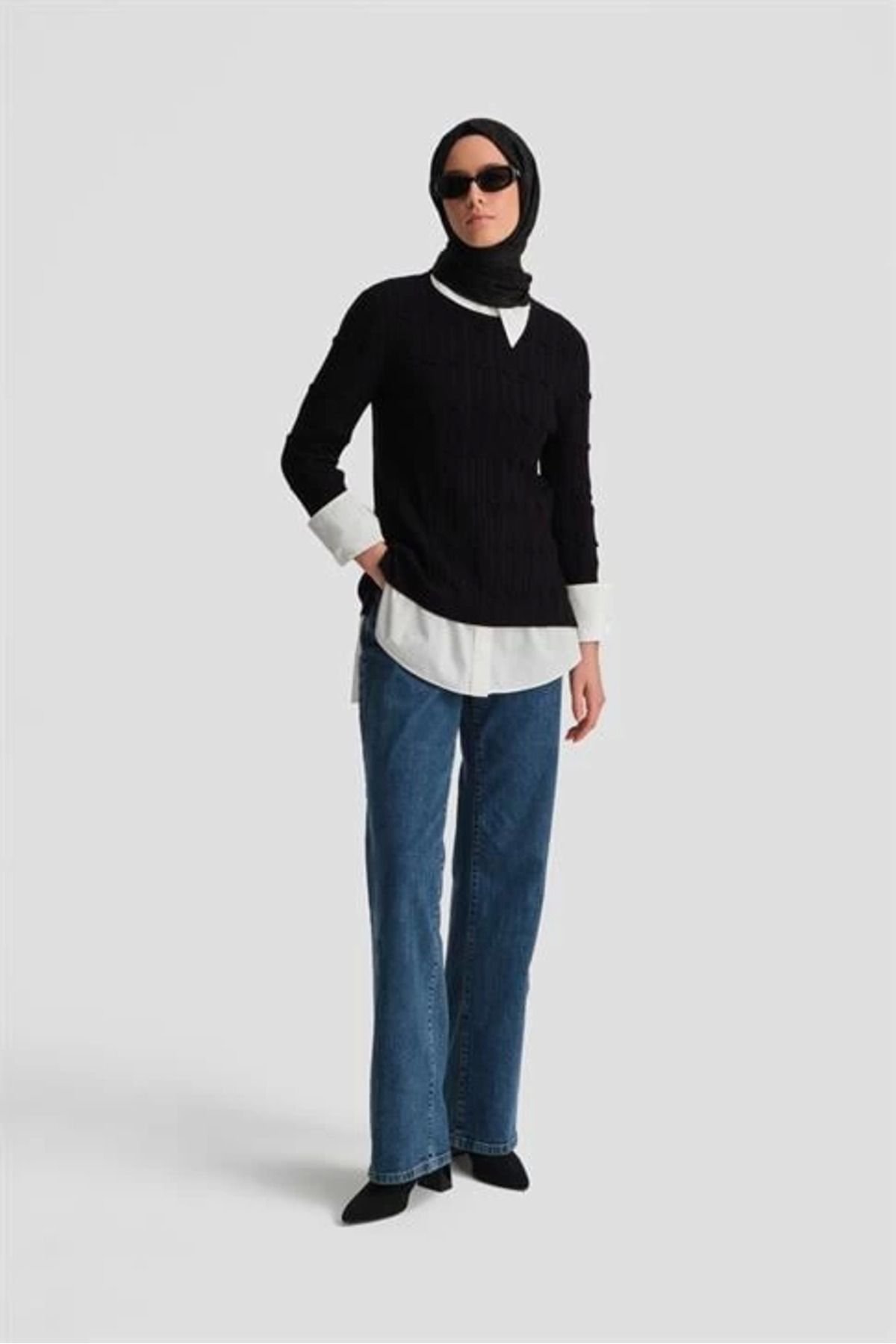 aradimtaradim Armine Triko Tunik 24KD2803 Siyah