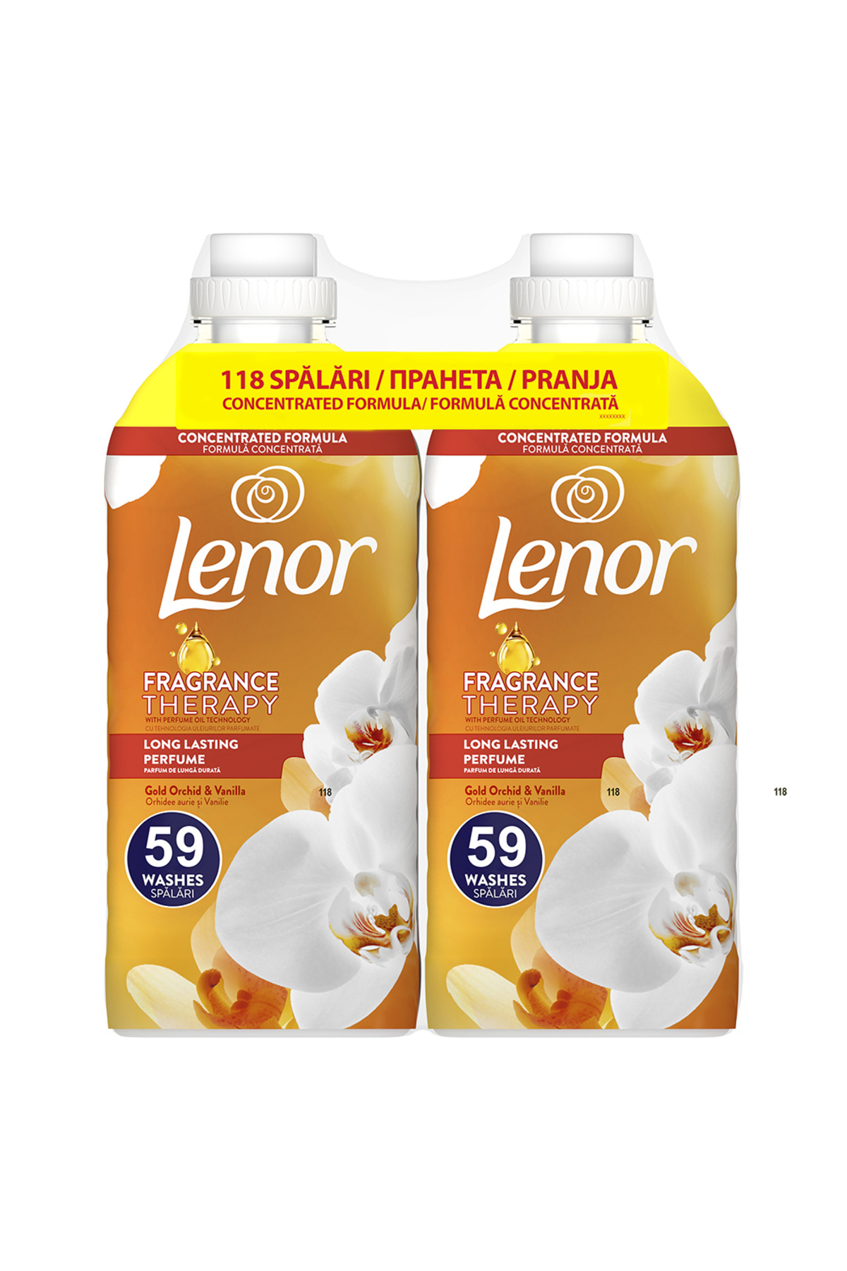 lenor Омекотител за тъкани Lenor Gold Orchid & Vanilla, пакет 2 x 1.239 л, 11...