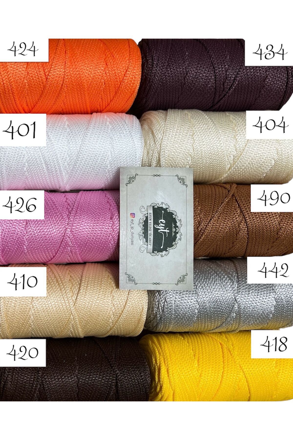 Yıldız Ticaret-Macrame Rope 500Gr Premium Polyester Supla, Bag Organ Rope Rich Color Variety 3