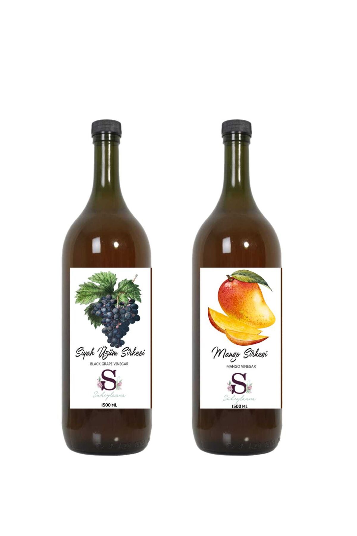 Süheylaana Doğal Siyah Üzüm Sirkesi 1500 Ml - Doğal Mango Sirkesi 1500 Ml