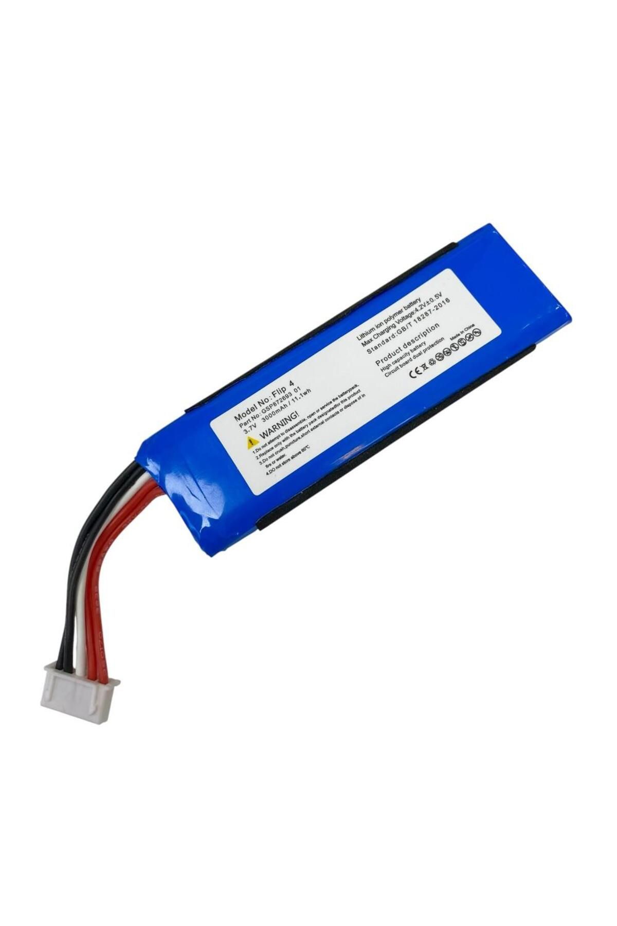Sertec Flip4 uyumlu 3.7v 3000mAh Soketli Batarya