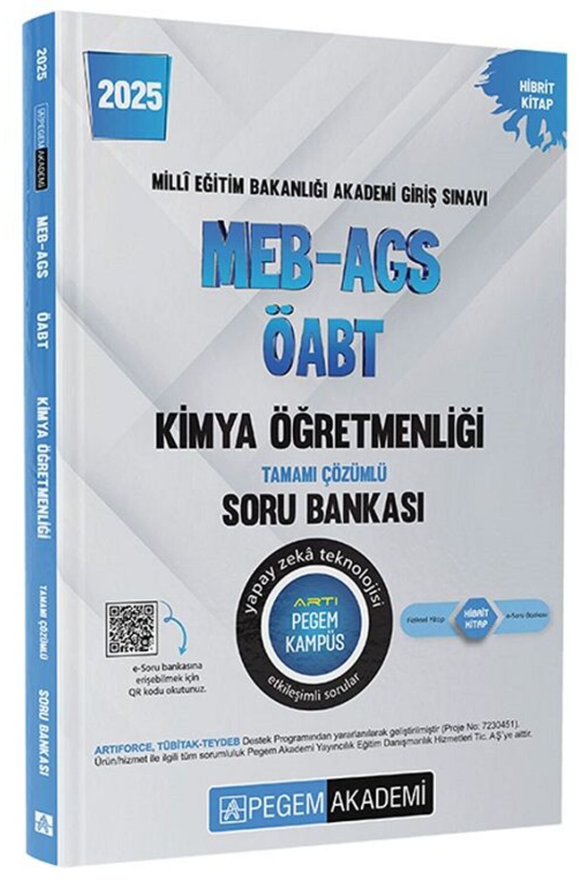 Pegem Akademi Yayıncılık Pegem 2025 ÖABT MEB-AGS Kimya Öğretmenliği Soru Bankası Çözümlü Pegem Akademi Yayınları