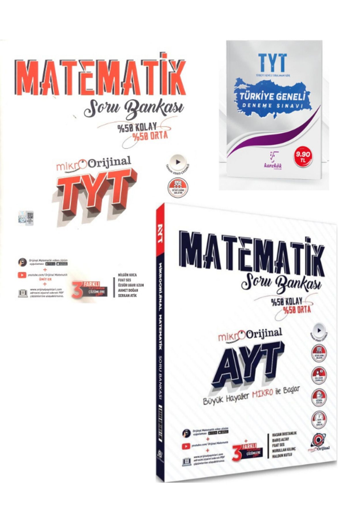 Orijinal Yayınları Orijinal Mikro TYT - AYT Mikro Matematik Soru Bankası Orijinal Yayınları Seti