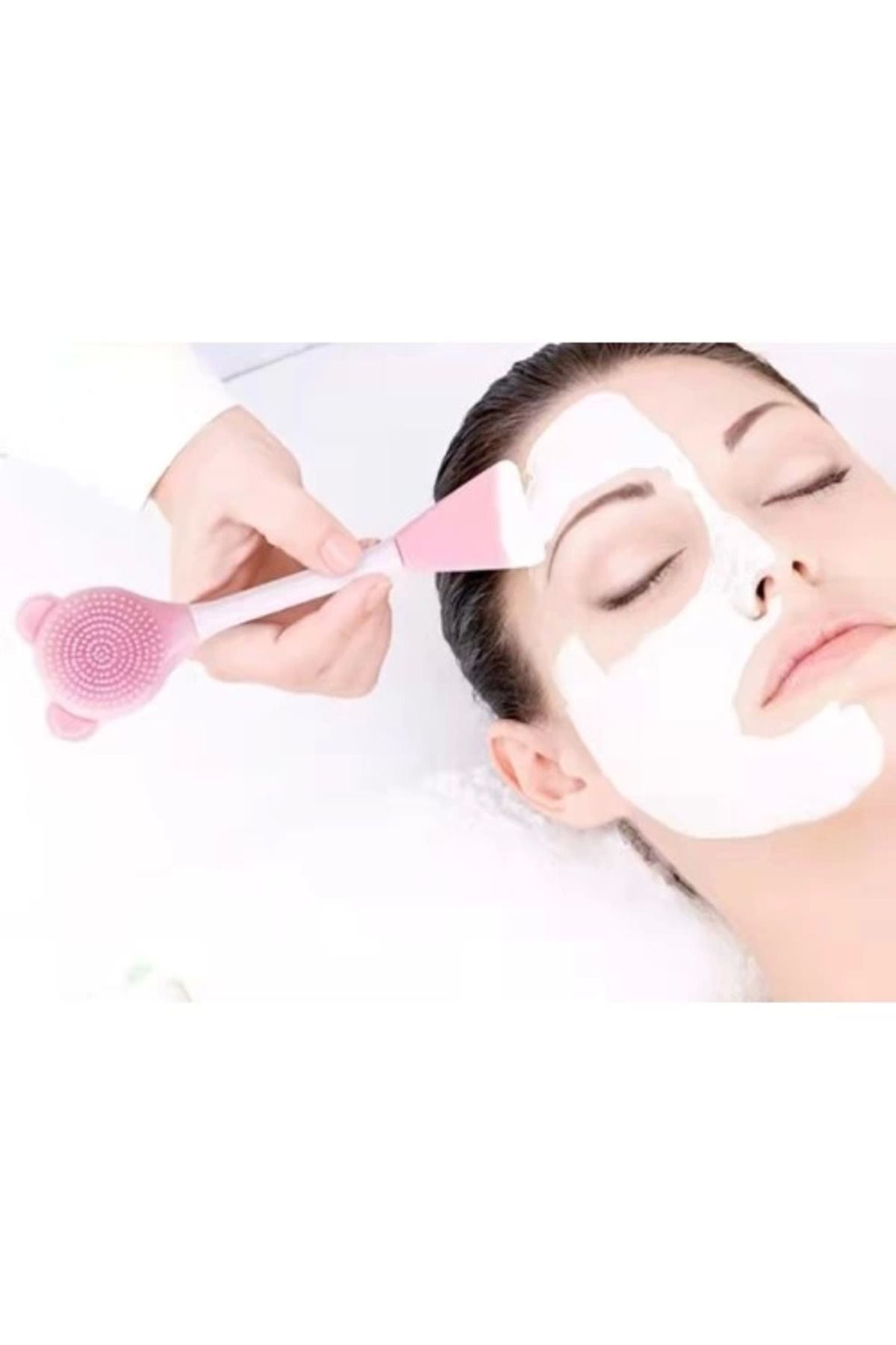 MT29 GİYİM Silikon Yüz Temizleme Fırçası ve Maske Uygulama Spatulası