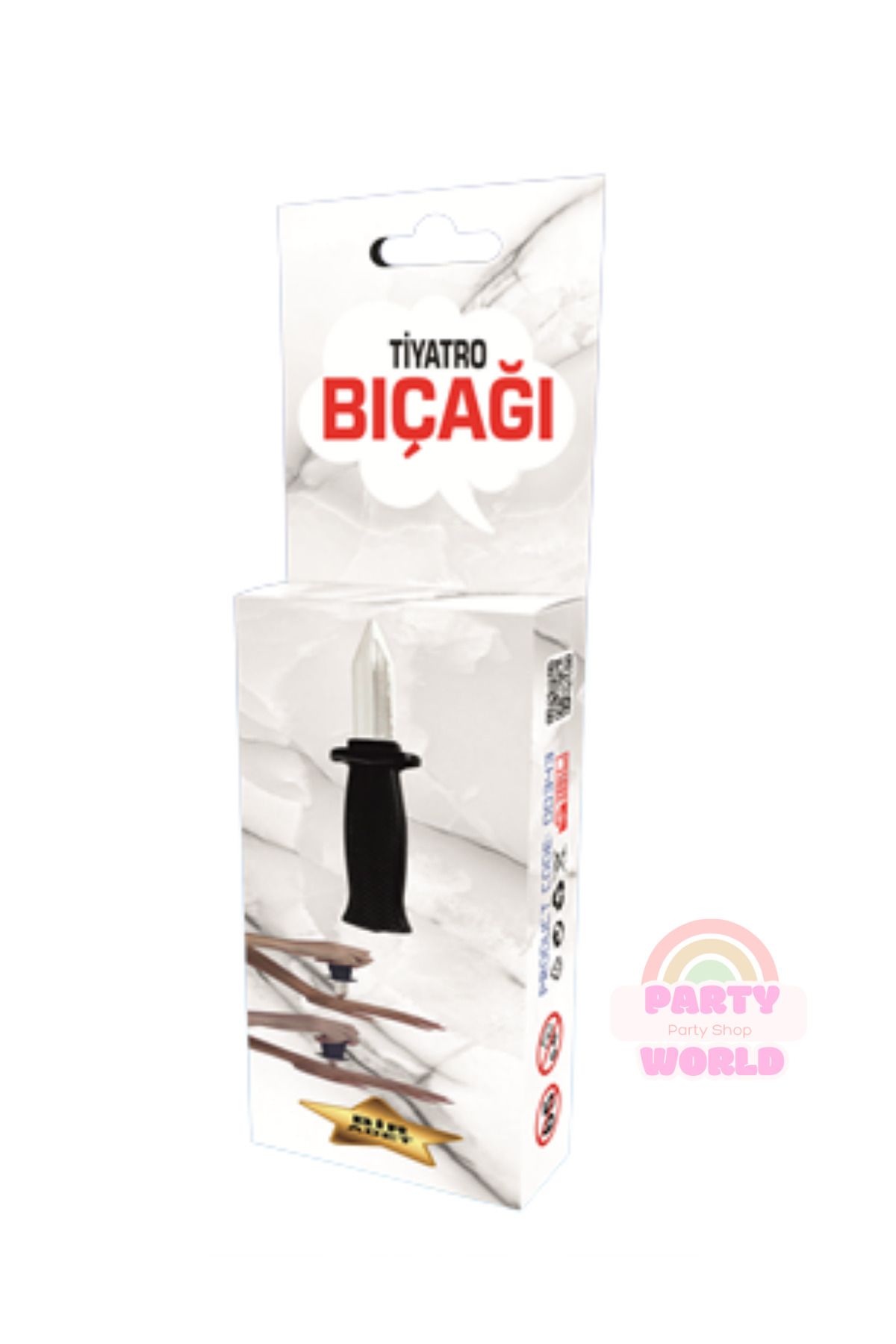 party world Tiyatro Bıçağı – Plastik Şaka Malzemesi (Geri Çekilen Uç Mekanizmasıyla Güvenli Eğlence)