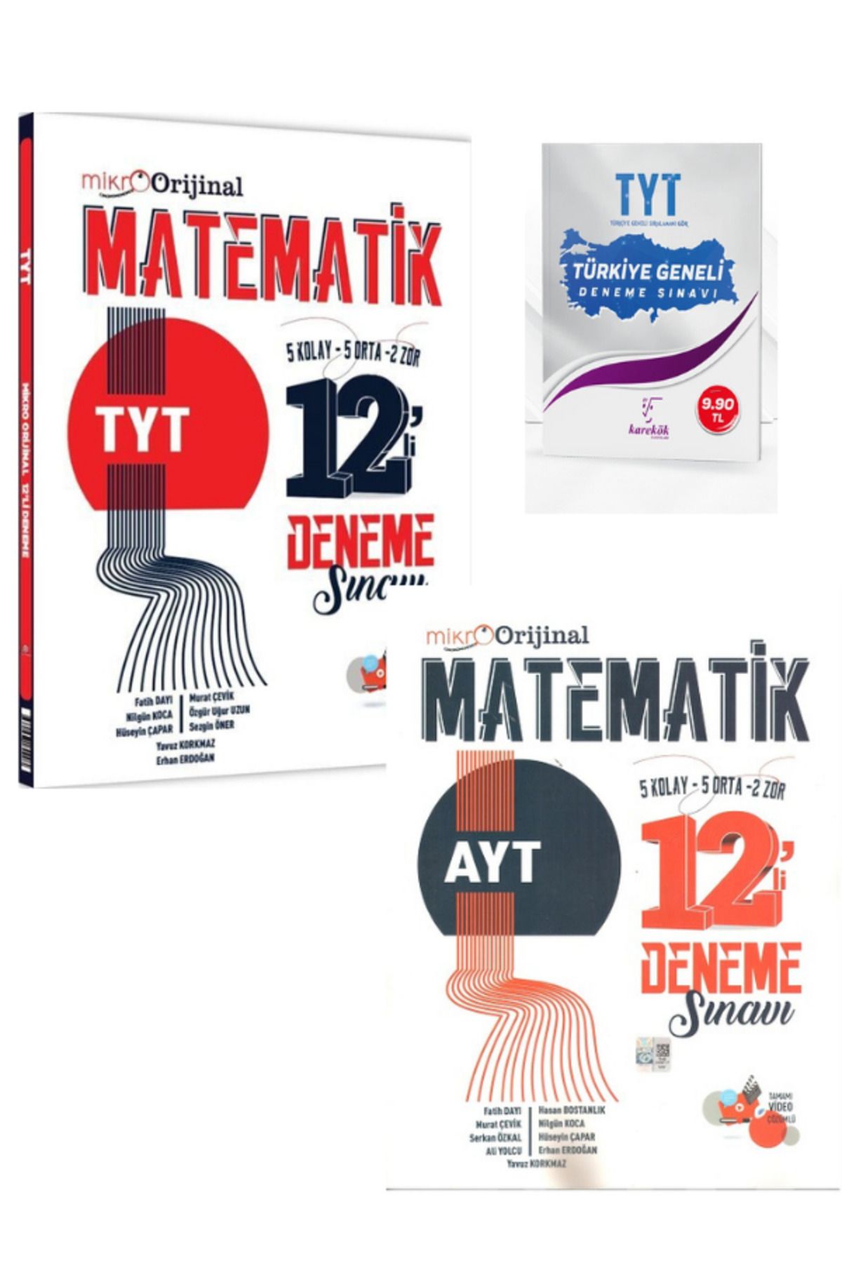 Orijinal Yayınları Orijinal Mikro TYT - AYT Matematik 12 li Deneme Sınavı Orijinal Yayınları Seti