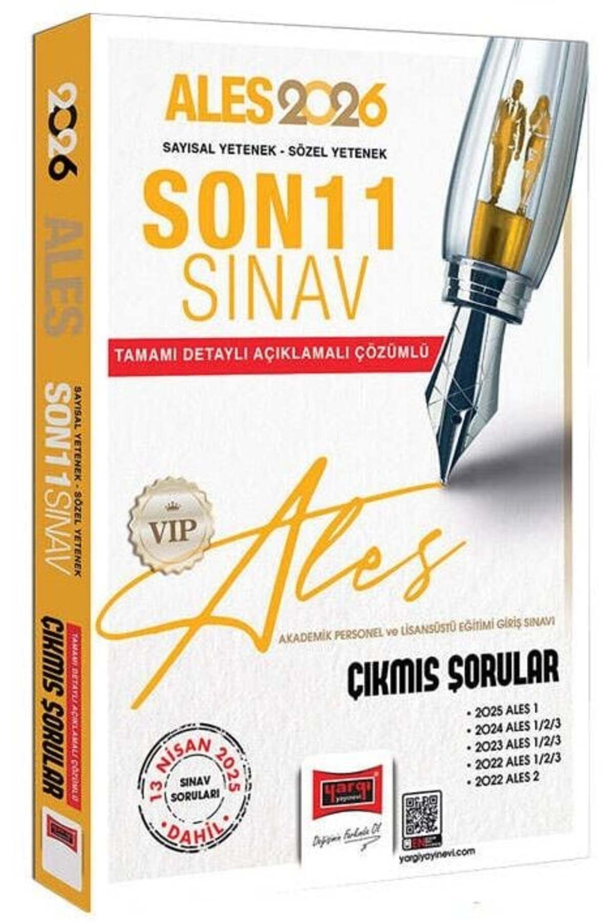 Yargı Yayınları Yargı 2026 ALES VIP Çıkmış Sorular Son 11 Sınav Fasikül Çözümlü Yargı Yayınları