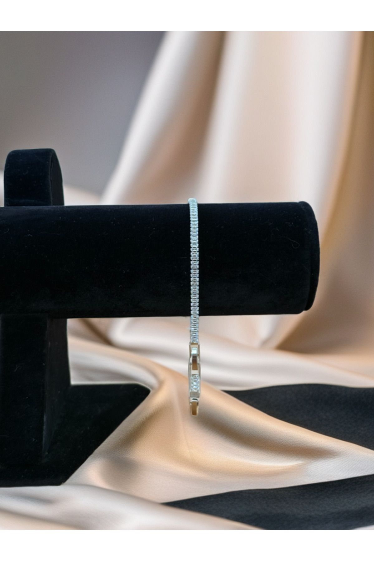 Calmea Jewellery 316 L ÇELİK ZIRKON TAŞLI KARARMAZ SU YOLU BİLEKLİK GARANTİLİ