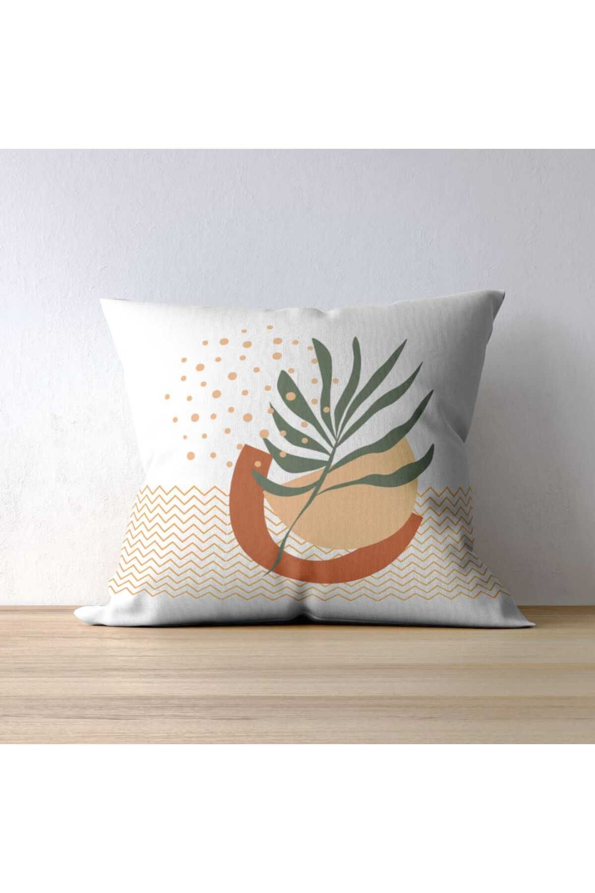 GMhome Bohem Tropikal Desenli Dijital Baskılı Kırlent Kılıfı 43 x 43 cm