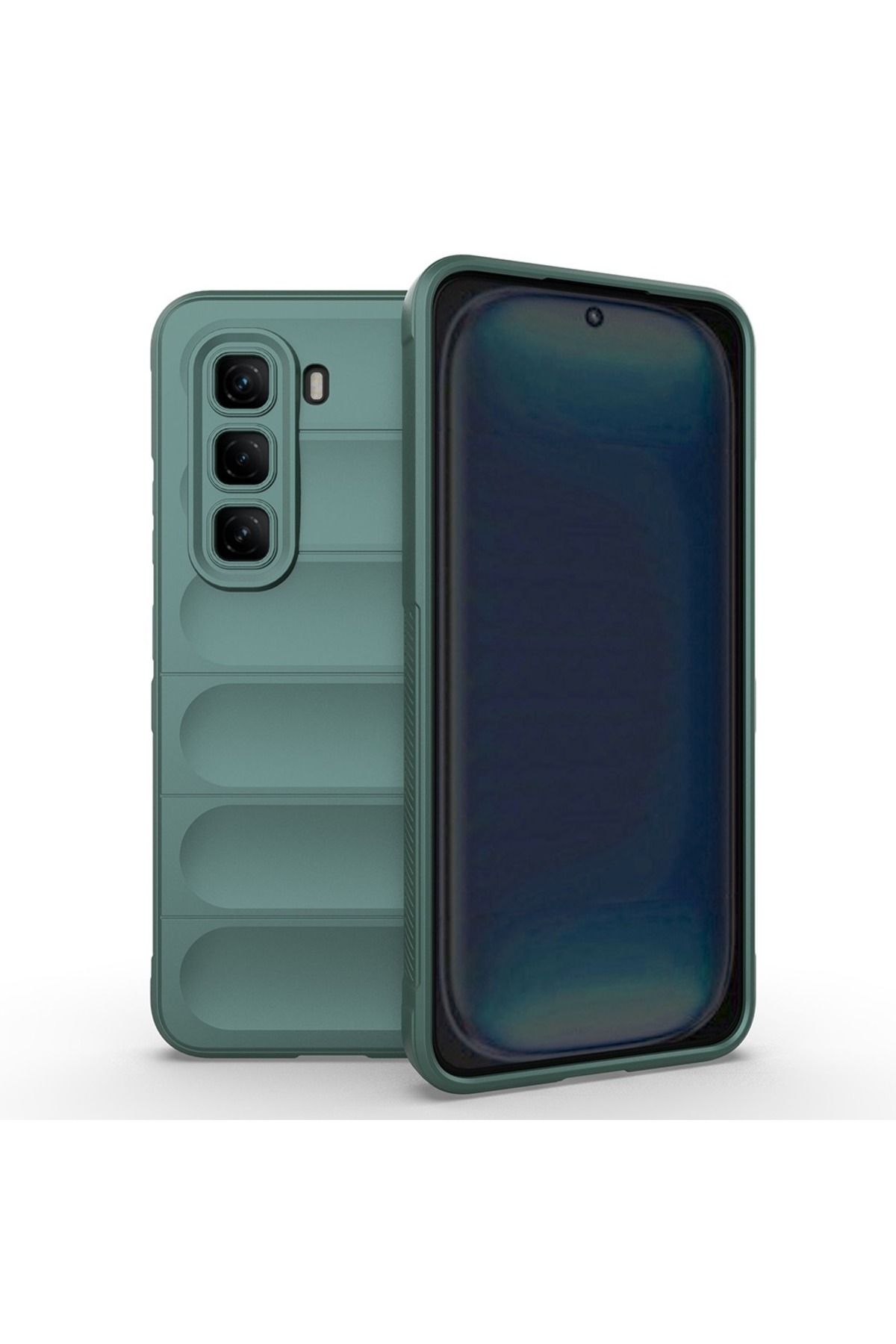 NANOSPACE İnfinix Hot 50 4G İle Uyumlu Kılıf Esnek TPU Oyuklu Arka Yüzey Tasarımlı Etnik Silikon Kapak