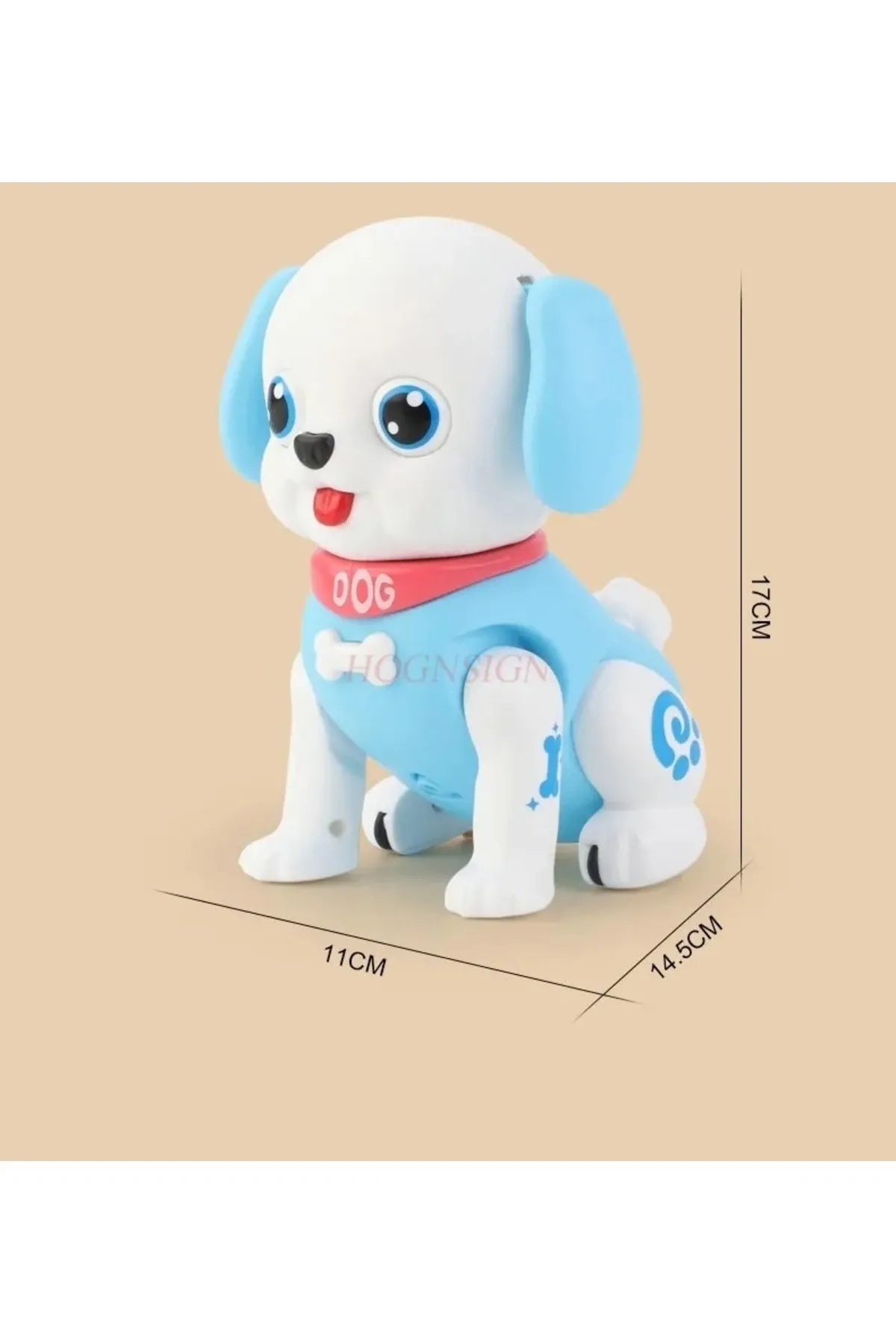 SCOWETTO Robot Köpek Hareketli Müzikli Işıklı Emeklemeye Yardımcı Bebek Oyuncak (TEK ADET FİYATIDIR.) fotoğrafı 3 (önizleme)