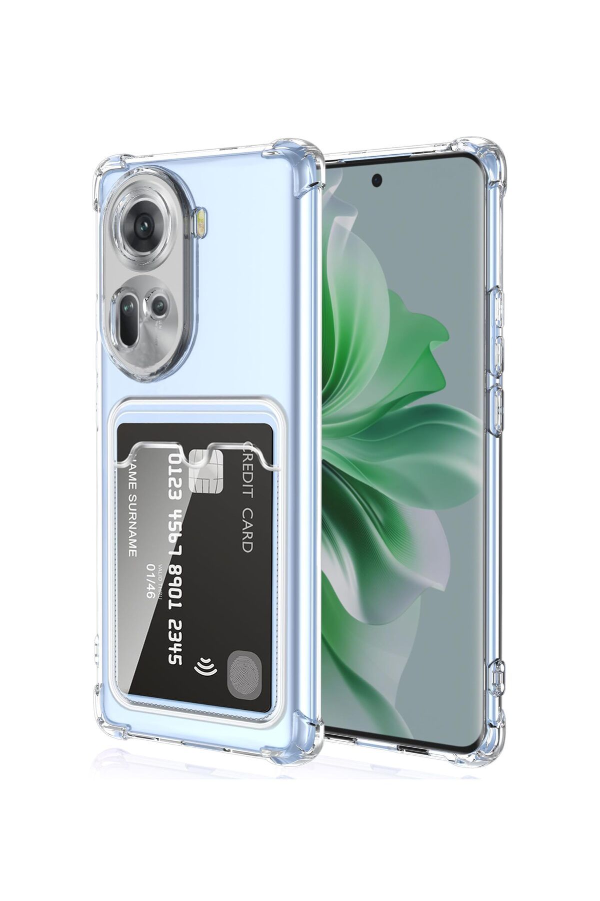 Di Aksesuar Oppo rn 11F Kartlıklı Şeffaf