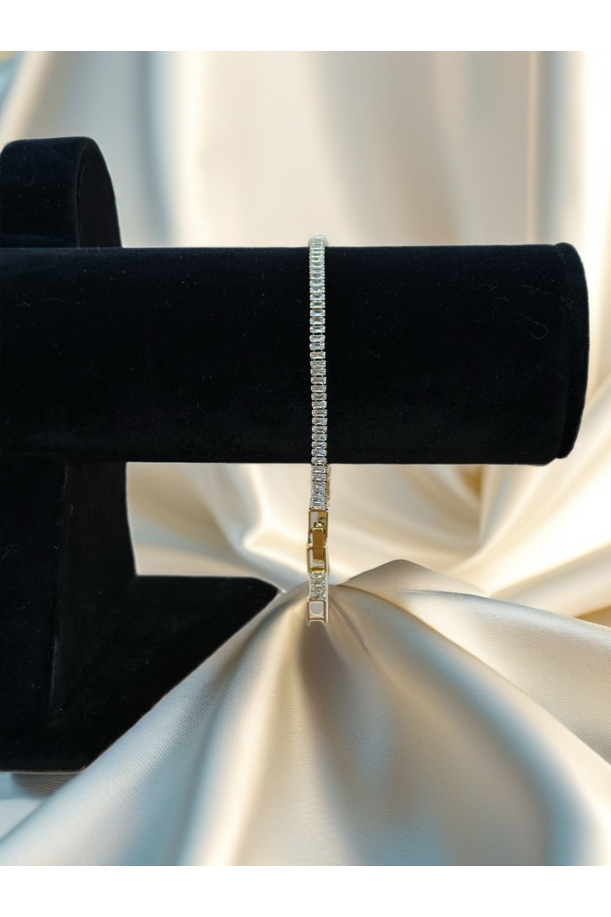 Calmea Jewellery 316 L ÇELİK ZIRKON TAŞLI KARARMAZ SU YOLU BİLEKLİK GARANTİLİ
