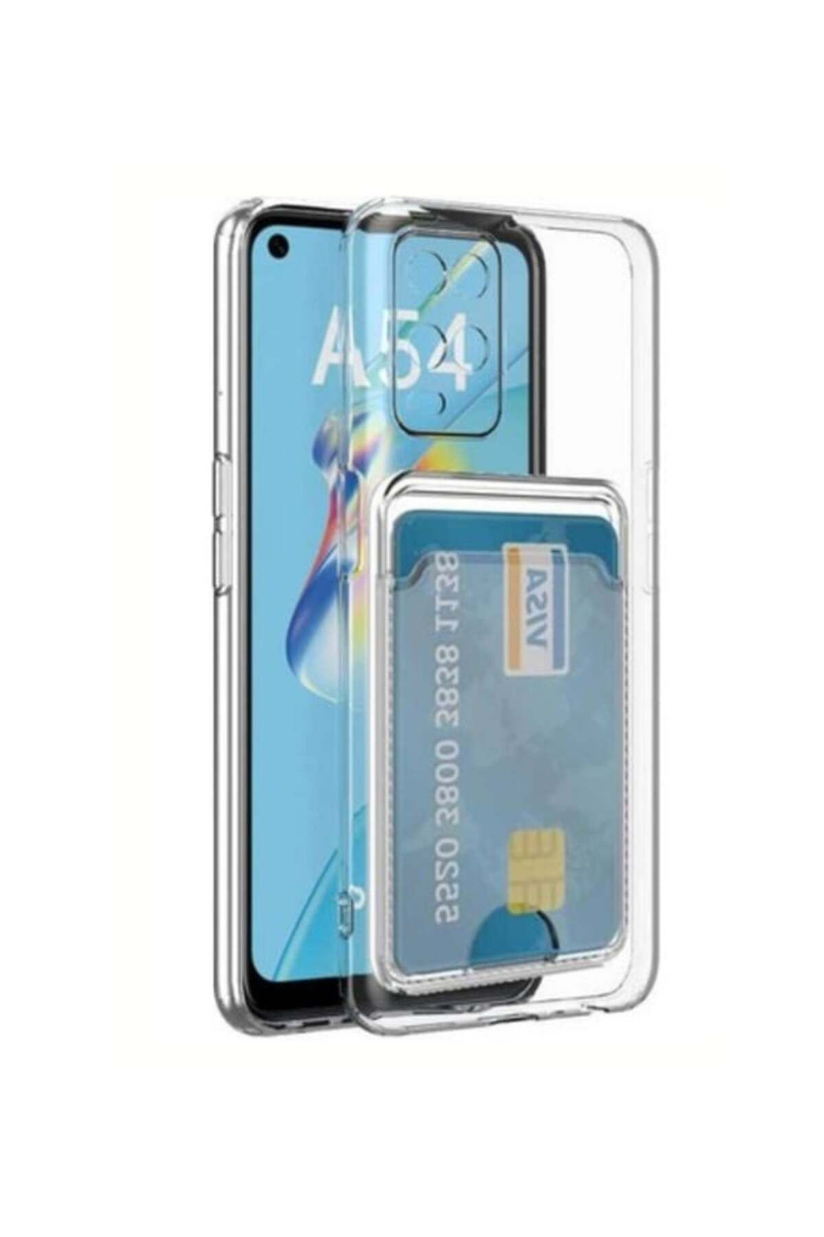Di Aksesuar Oppo A54 Kartlıklı Şeffaf