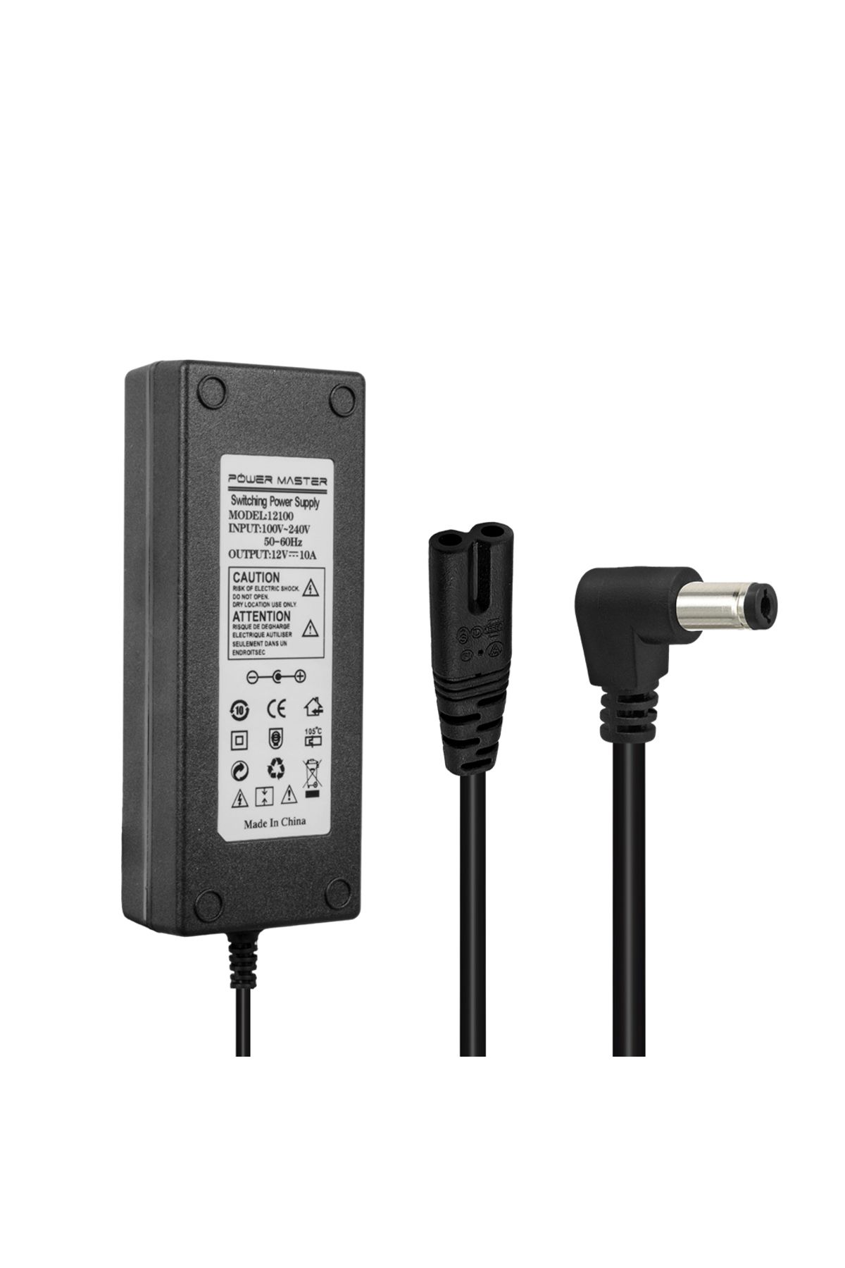 Emperium 12 VOLT - 10 AMPER - 120 WATT 5.5*2.5 L UÇLU PLASTİK KASA MASAÜSTÜ ADAPTÖR (5122)