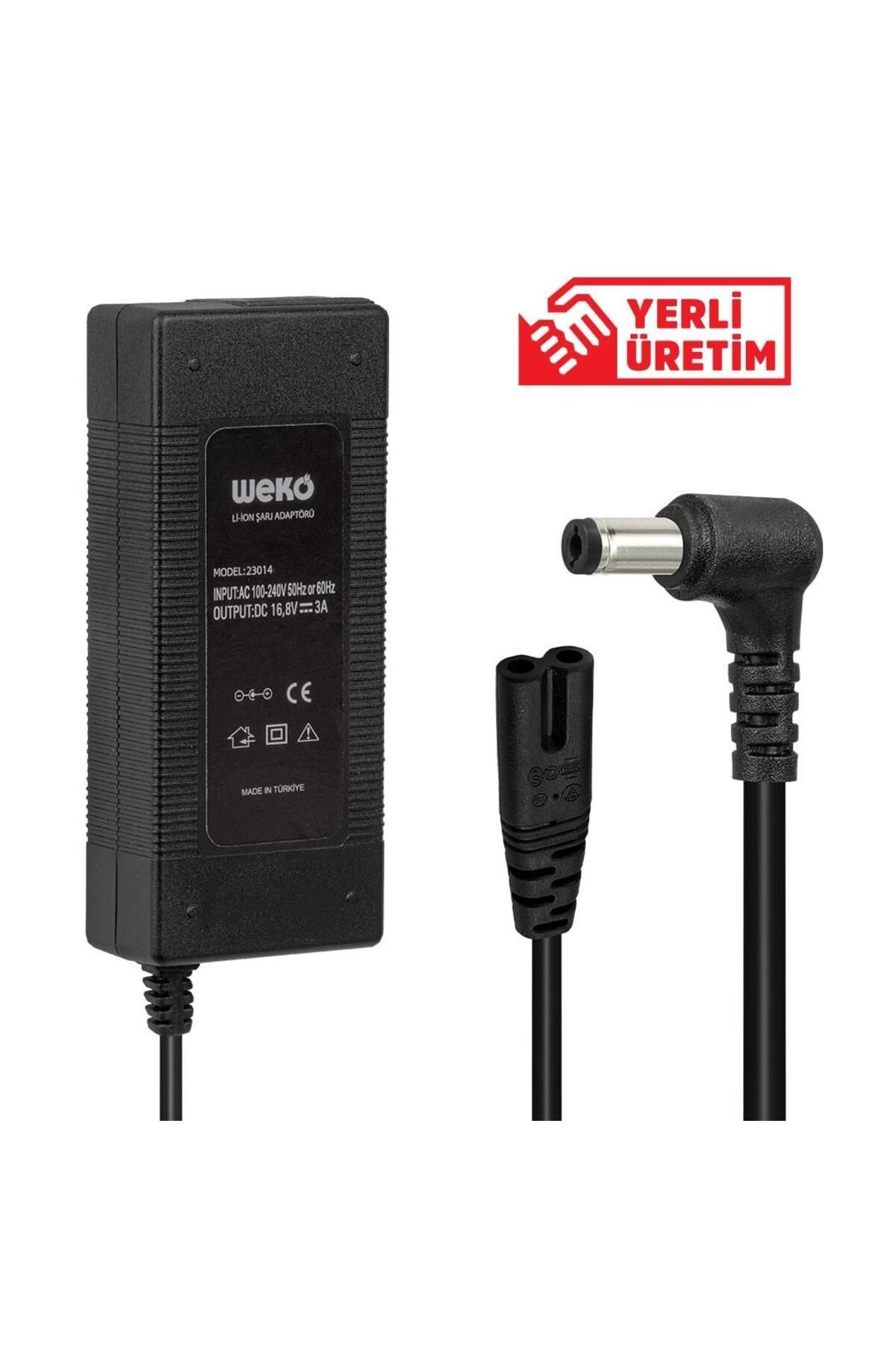 WEKO 16.8 Volt - 3 Amper 5.5*2.5 Uçlu Kırmızı Yeşil Ledli Masa Tipi Şarj Adaptörü