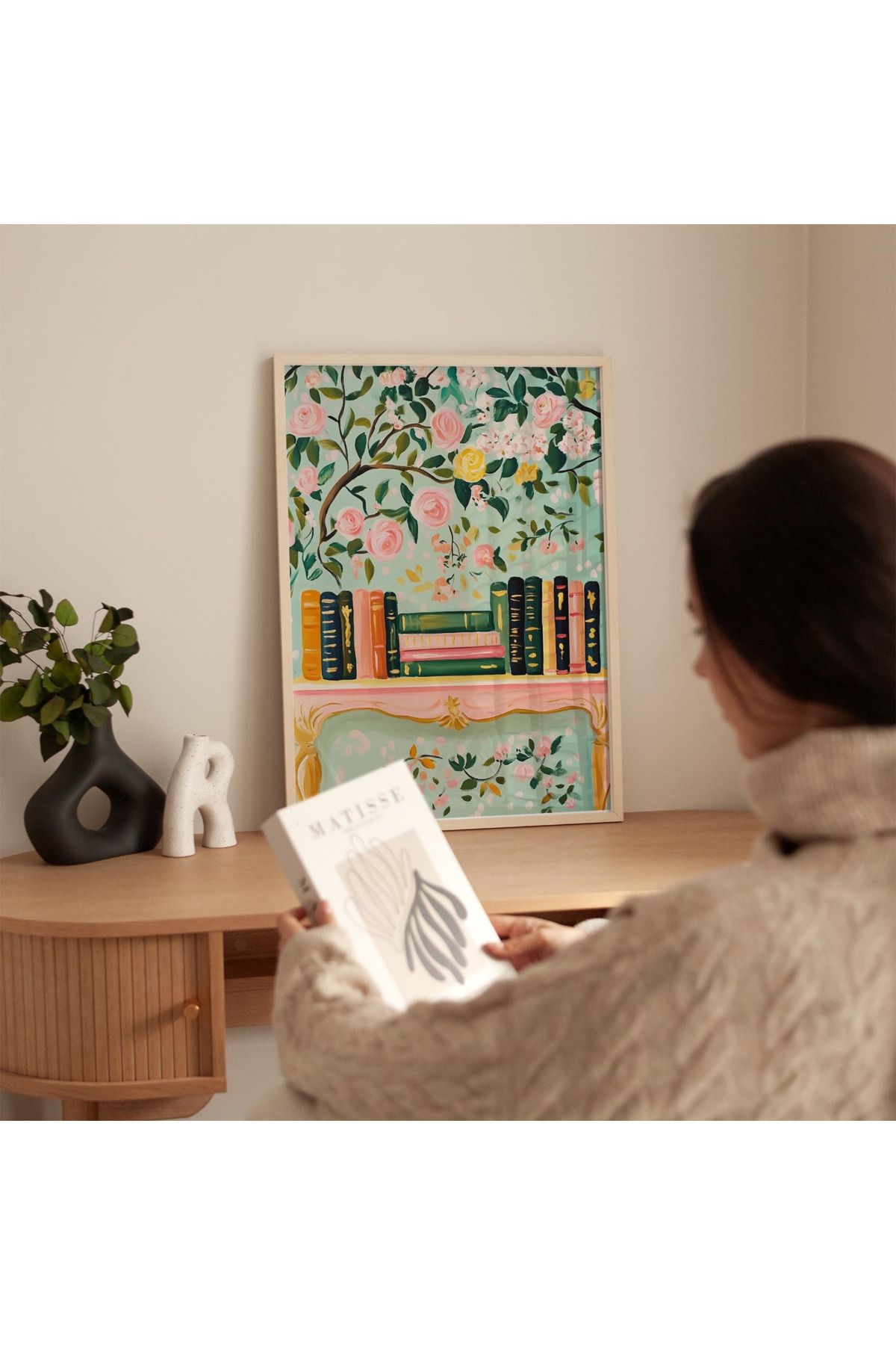 woodhomeworks tek parça salon ofis dekor tablo