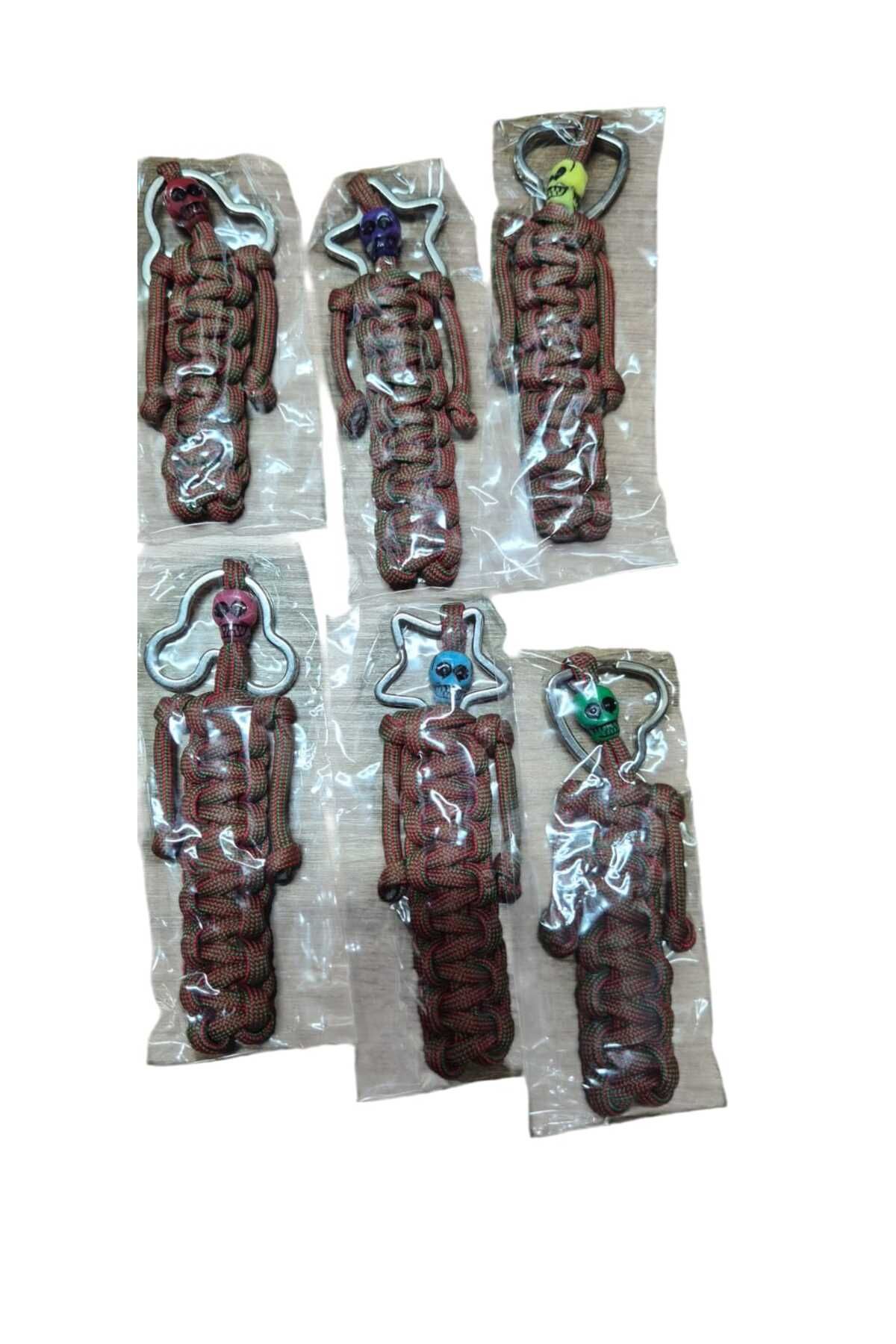 moonparacord Paracord Kafatası Anahtarlık 6 Adet