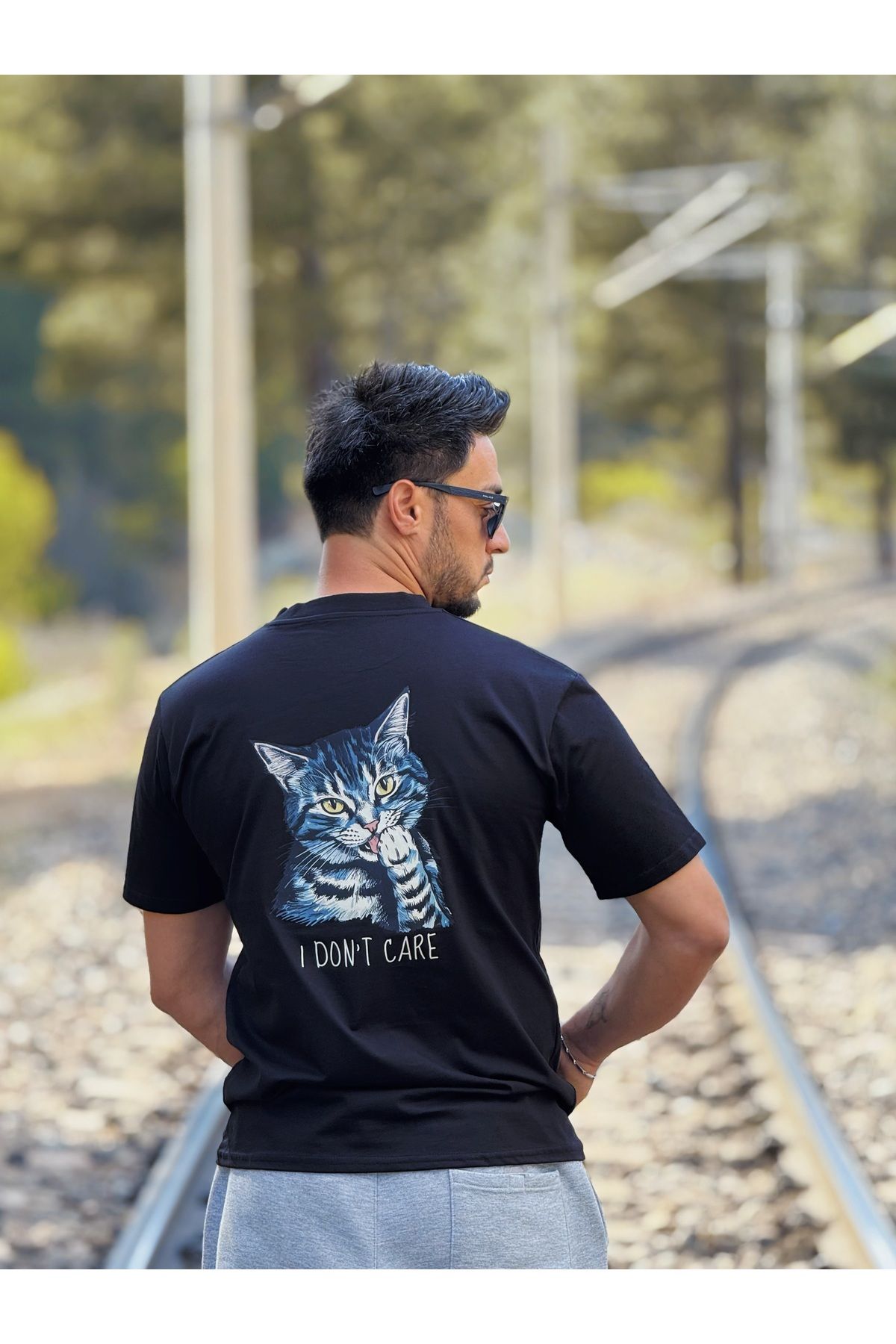 Store Unisex Regular Tişört - Kedi Baskılı