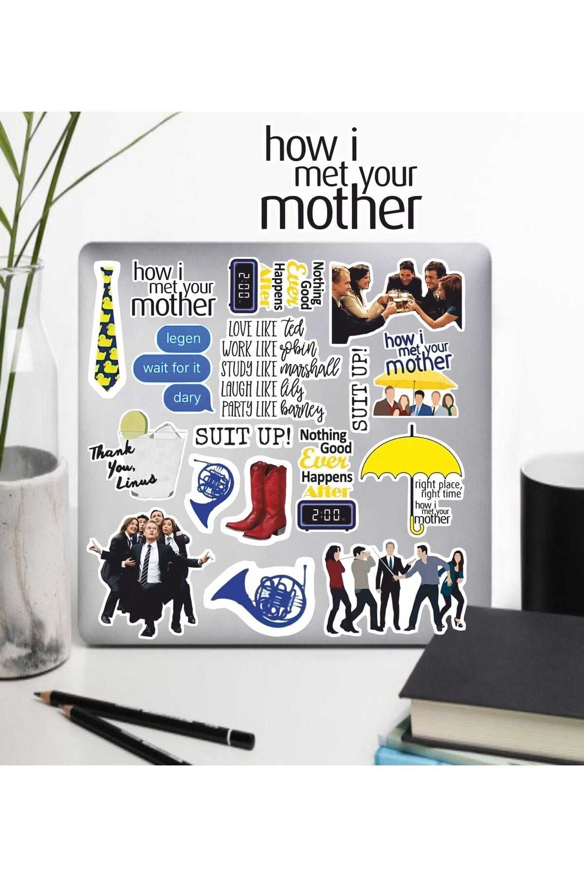 hediyenebak How i Met Your Mother Seri 5 Sticker Seti | Laptop Ajanda Tablet Defter Etiket Bullet Journal