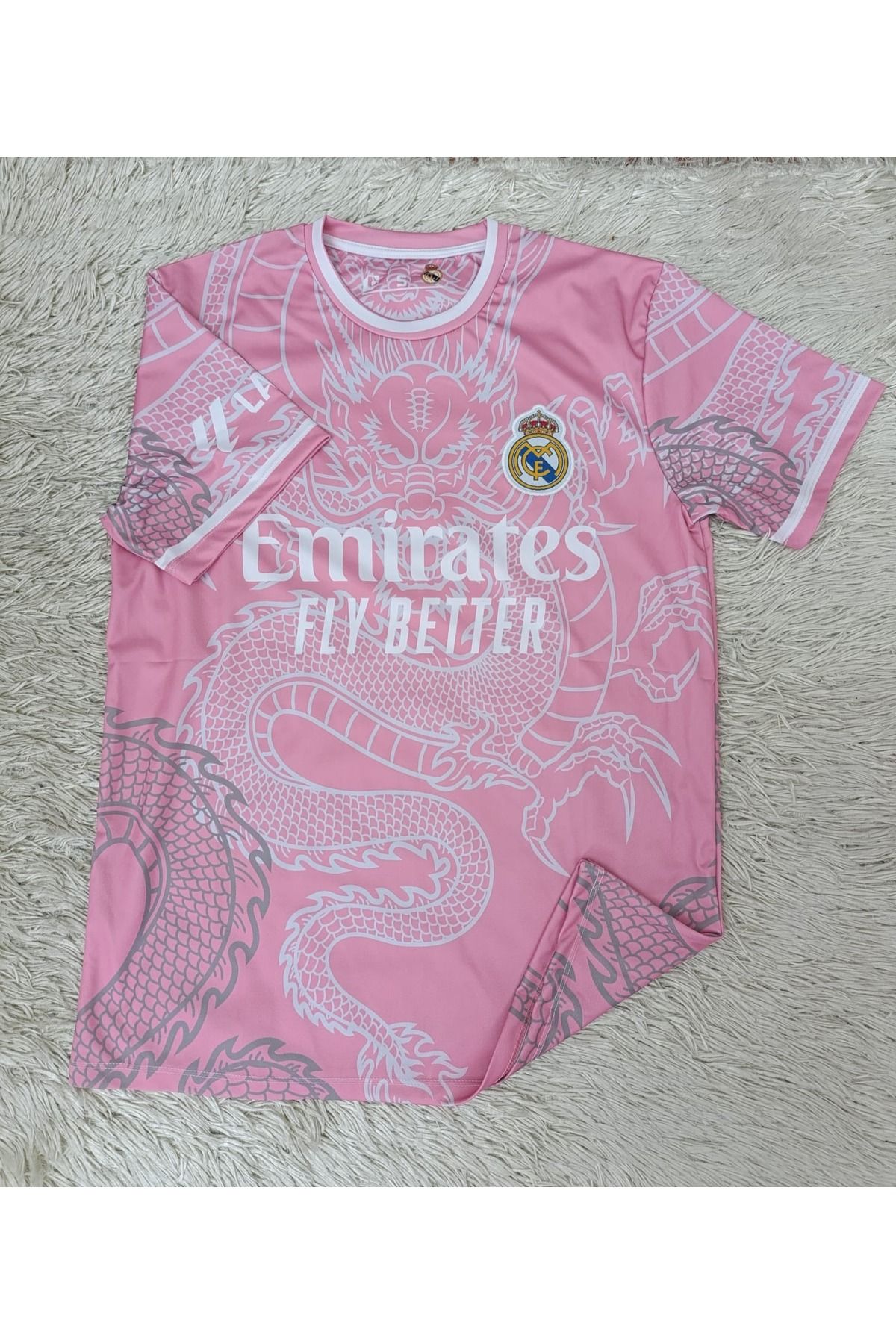 feriköy R.e.a.l. M.a.d.r.i.d Dragon Desenli Özel Konsept Yetişkin Forması (pembe)