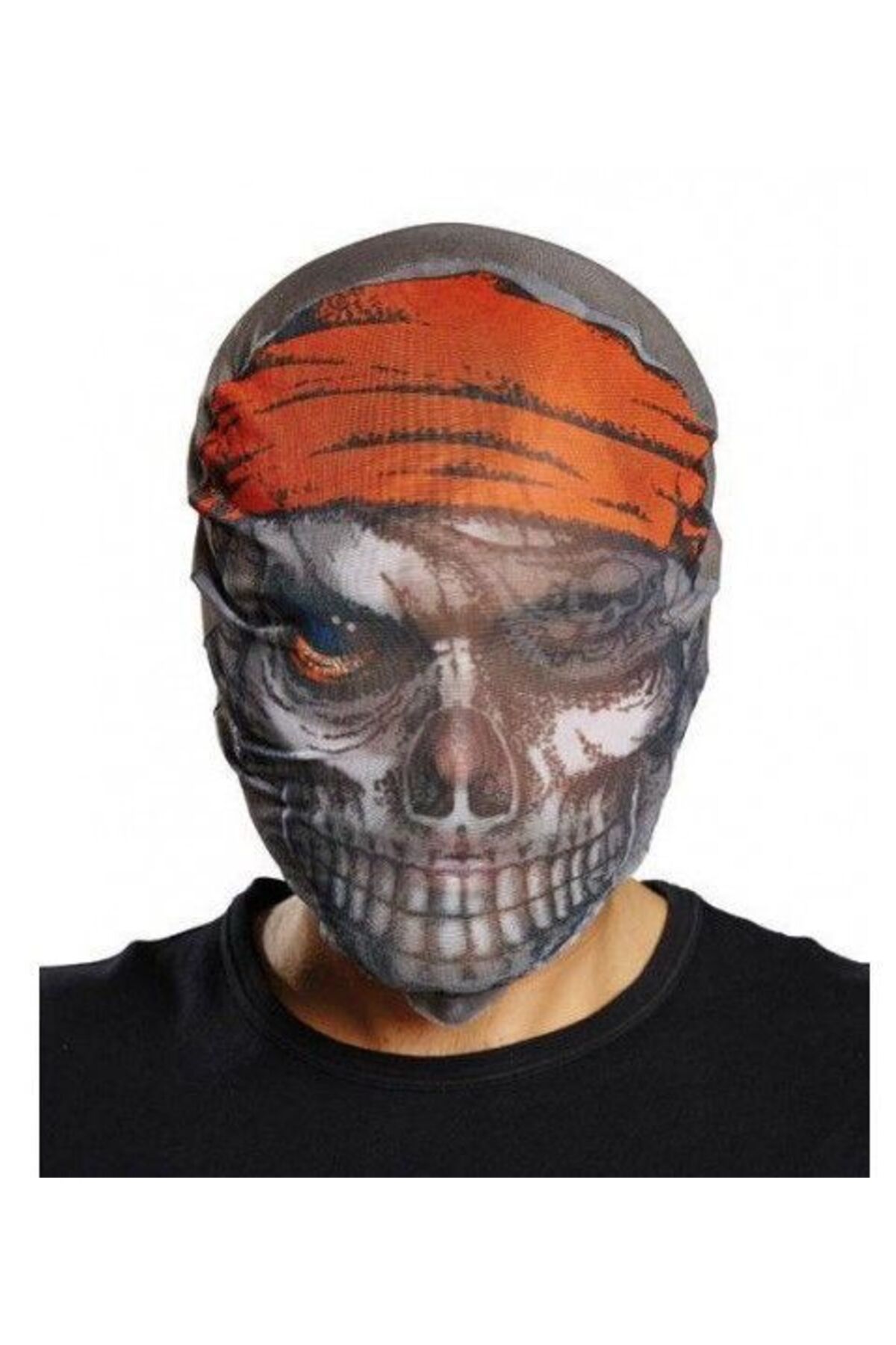 Avantaj Kapıda ® Kafaya Tam Geçmeli Bez Korsan Maskesi - Streç Korku Maskesi - 3D Baskılı Maske Model