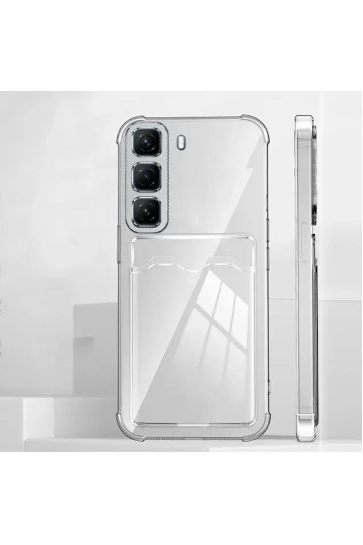 Di Aksesuar İnfinix Hot 50i Kartlıklı Şeffaf