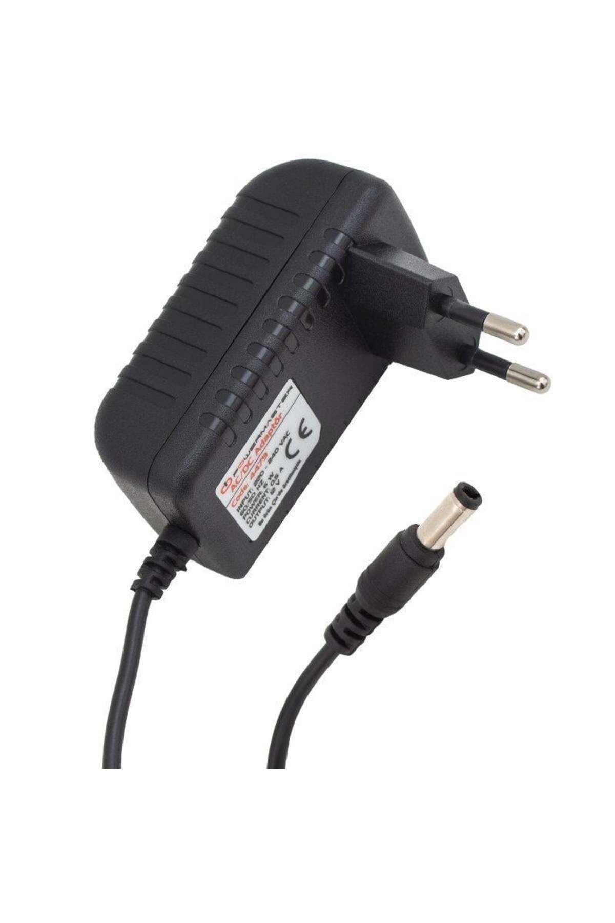 Powermaster PM-4479 12 Volt - 0.5 Amper 5.5*2.5 Mm Uçlu Plastik Kasa Priz Tipi Adaptör
