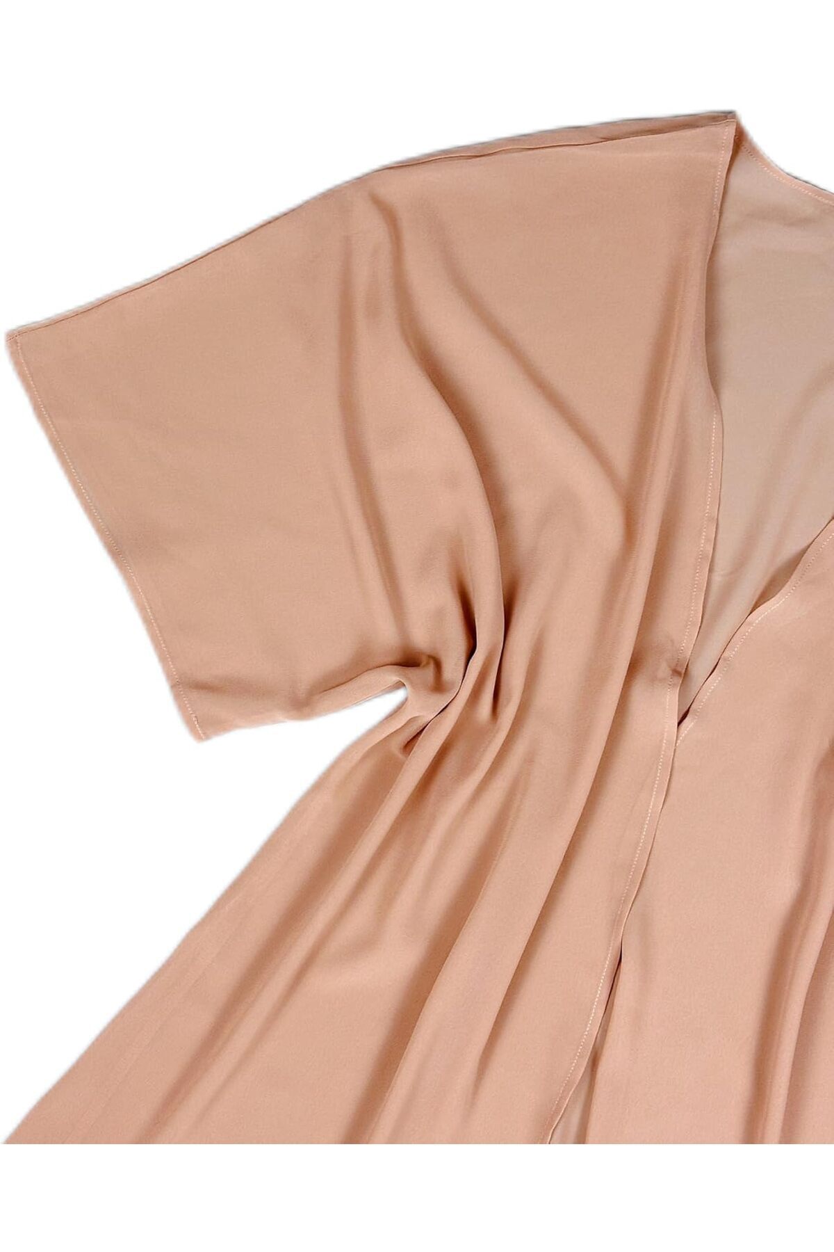 كارديجان كيمونو صيفي من بانكا، كارديجان طويل فضفاض بلون بيج أنيق وبسيط للنساء والفتيات