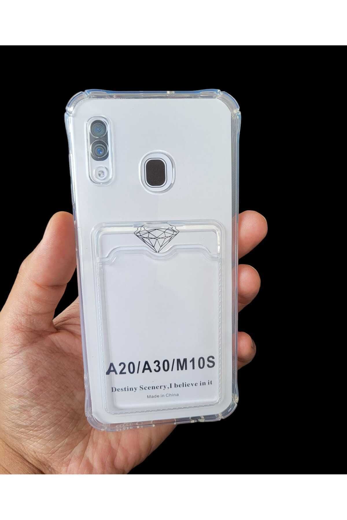 Di Aksesuar Samsung Galaxy A20s Kartlıklı Şeffaf