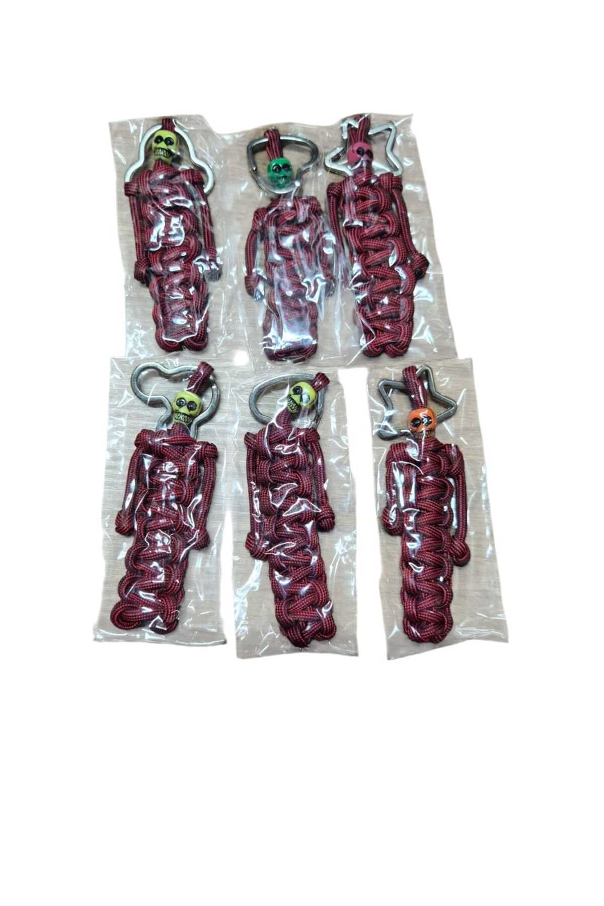 moonparacord Paracord Kafatası Anahtarlık 6 Adet