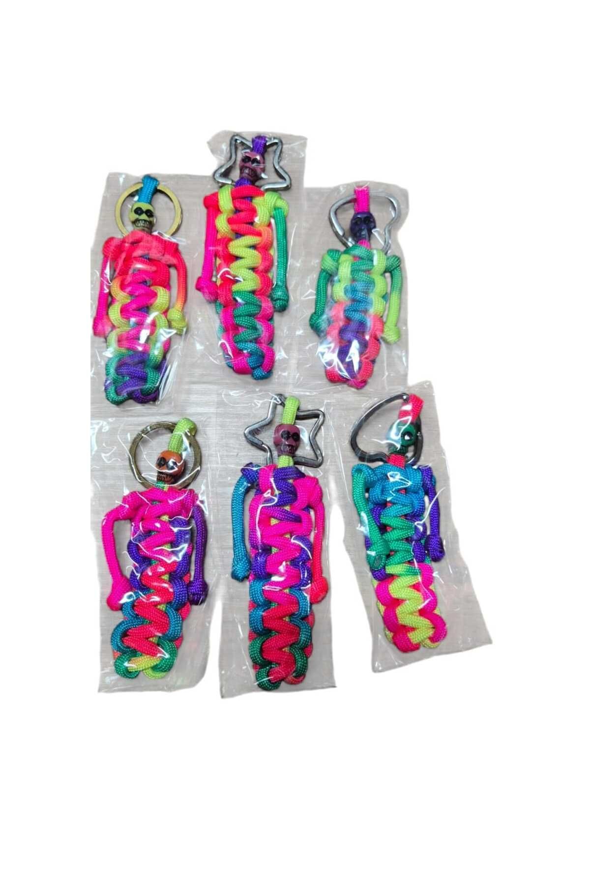 moonparacord Paracord Kafatası Anahtarlık 6 Adet