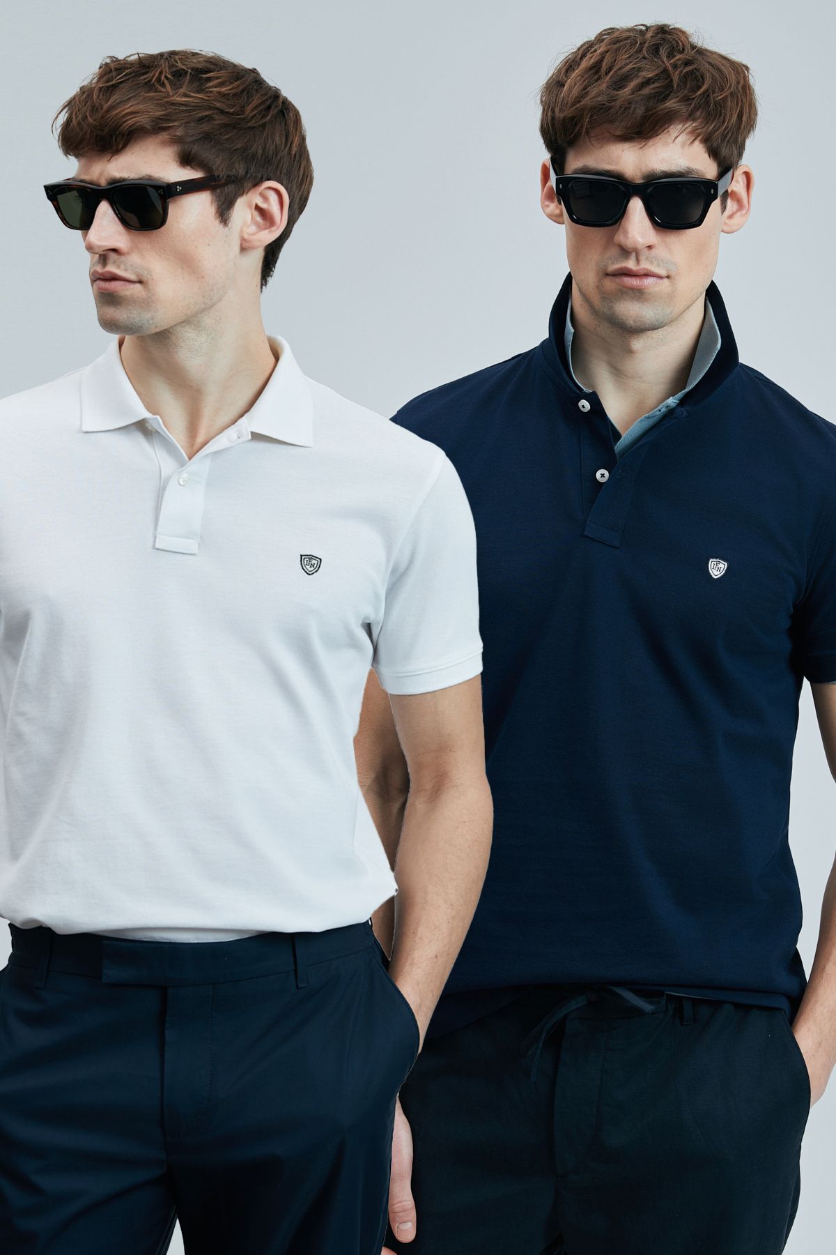 Lufian Logolu Pamuklu Comfort Fit Düğmeli Polo Yaka 2'li T Shirt Erkek T SHİRT 111040206S2