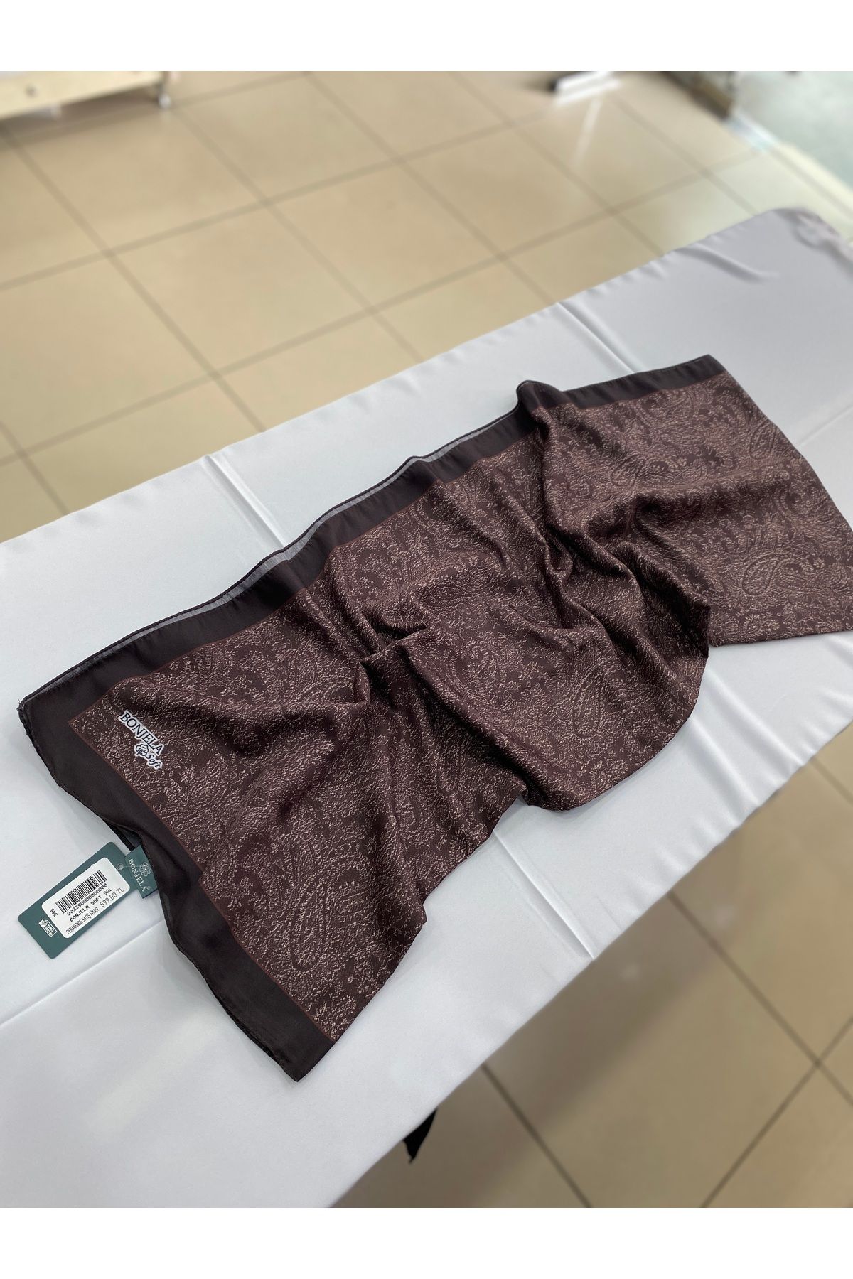Bonjela Etnik Desen Pamuklu Soft Şal