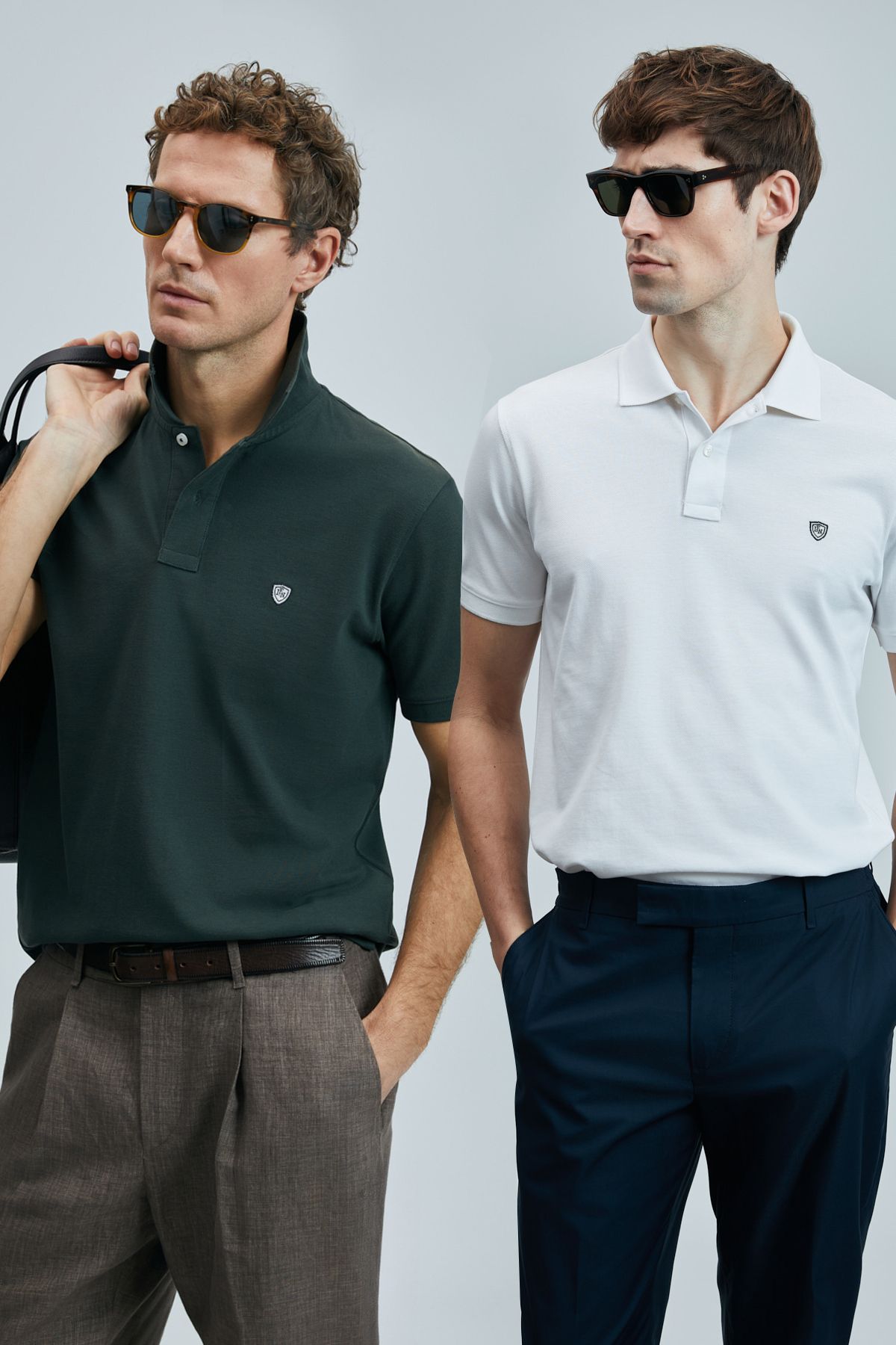 Lufian Logolu Pamuklu Comfort Fit Düğmeli Polo Yaka 2'li T Shirt Erkek T SHİRT 111040206S2