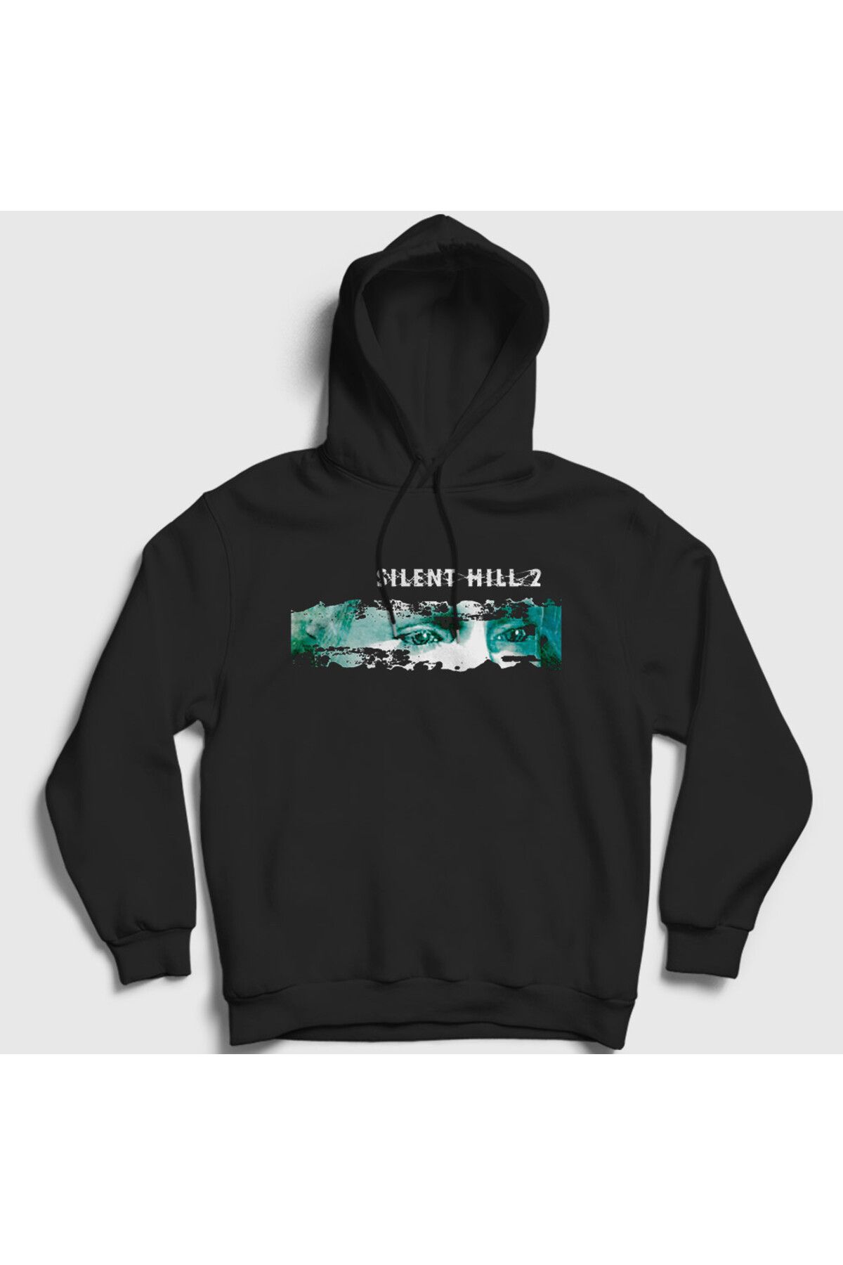 Presmono Unisex Siyah Cover Oyun Silent Hill 2 Kapüşonlu Sweatshirt 542257tt