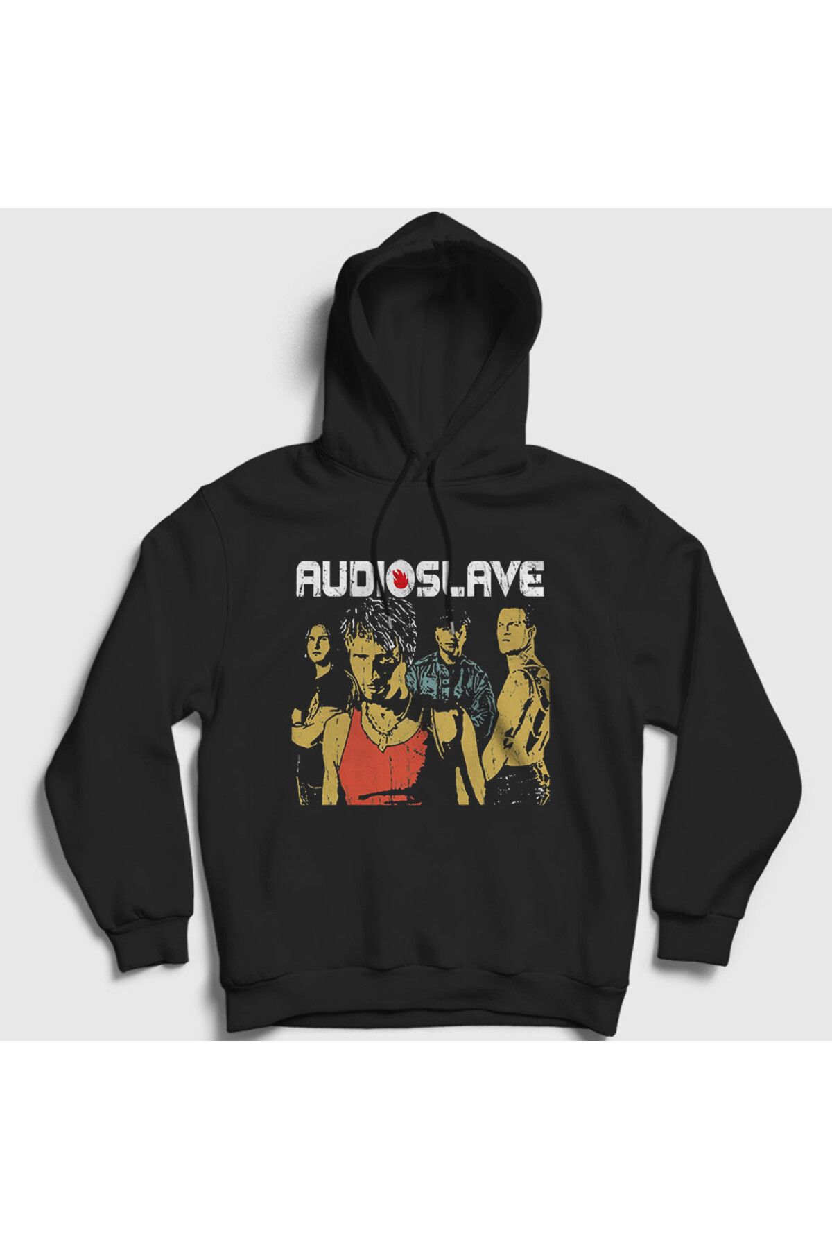 Presmono Unisex Siyah Band Rock Audioslave Kapüşonlu Sweatshirt 541751tt