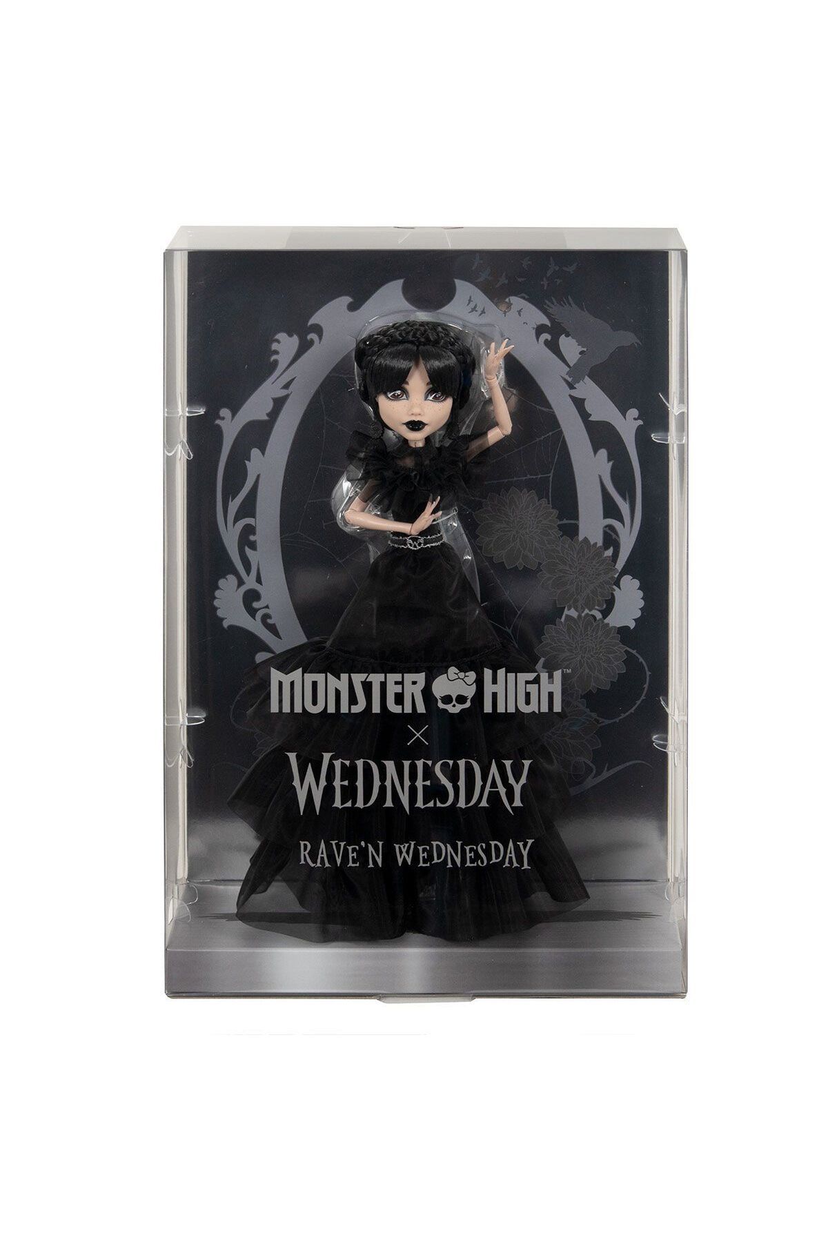 Easy Tedarik HXJ03 Monster High Wednesday Balo Elbiseli Bebek