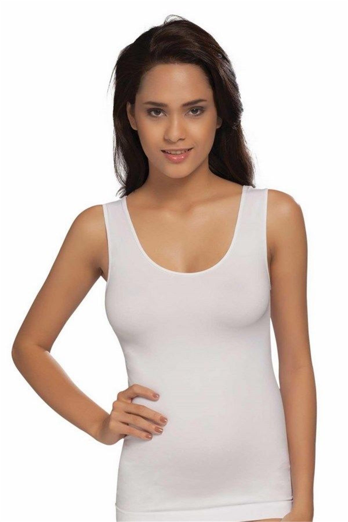 Moda Şahsenem Nbb 2441 Geniş Askılı Dikişsiz Atlet
