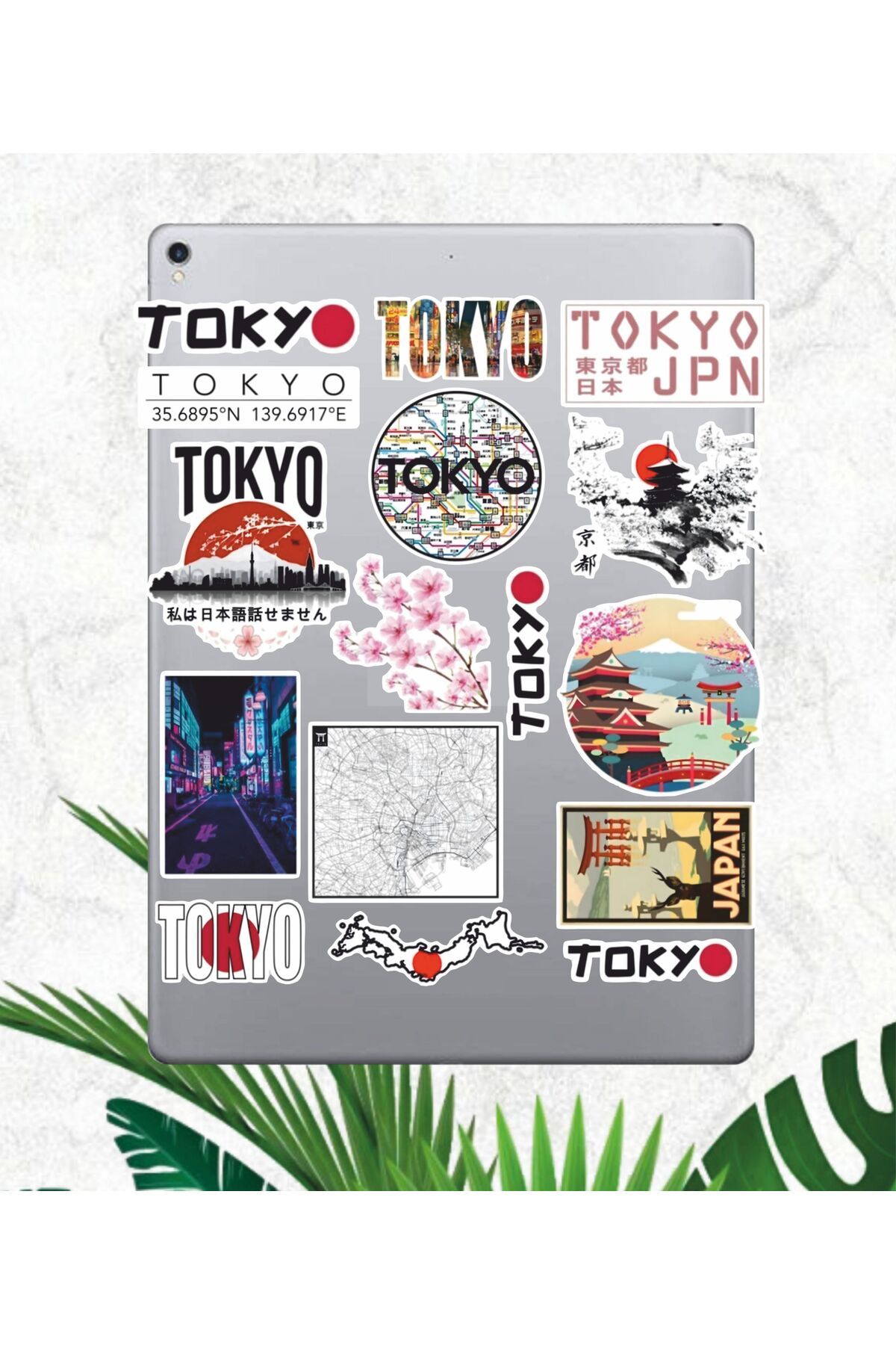 hediyenebak Japonya - Tokyo Sticker Seti | Laptop Ajanda PC Tablet Telefon Defter Etiket Bullet Journal