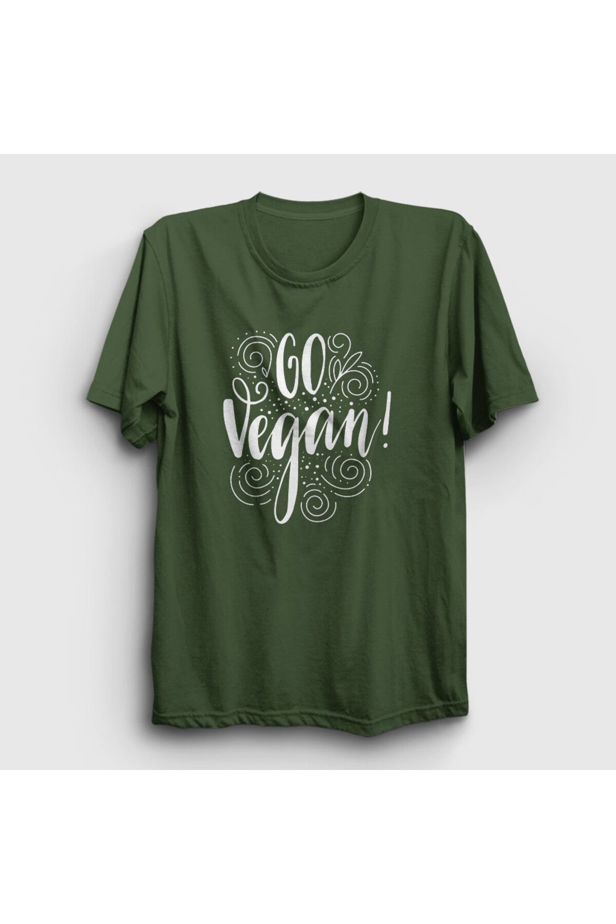 Presmono Unisex Haki Go Vegan Vegetarian Vejetaryen T-Shirt 542713tt