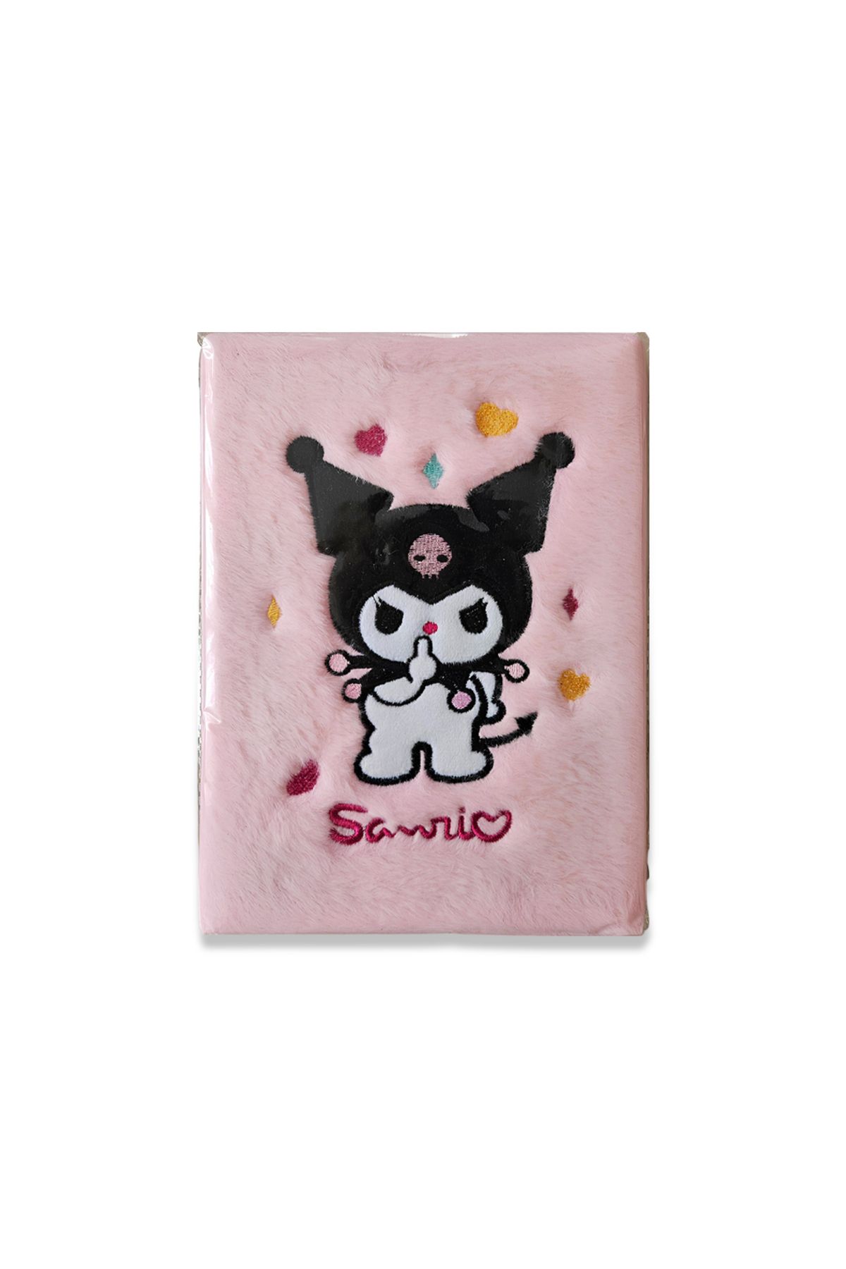 Fancy Space Kuromi Pembe Peluş Defter